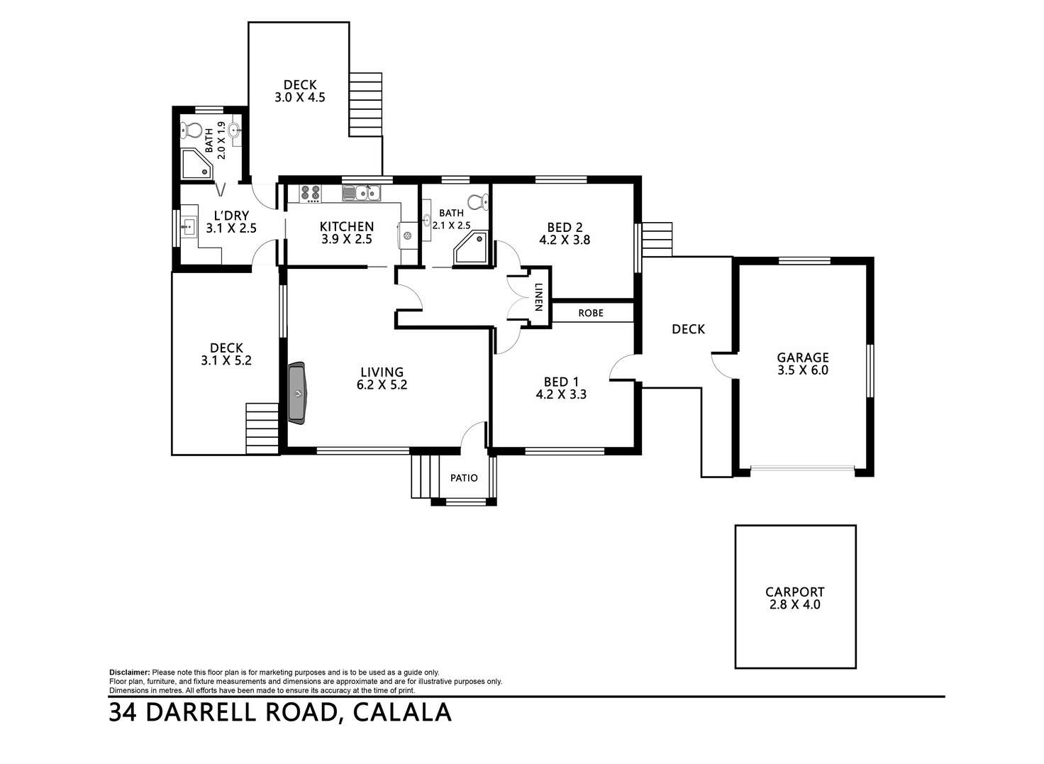 Floorplan of Homely house listing, 34 Darrell Road, Tamworth NSW 2340