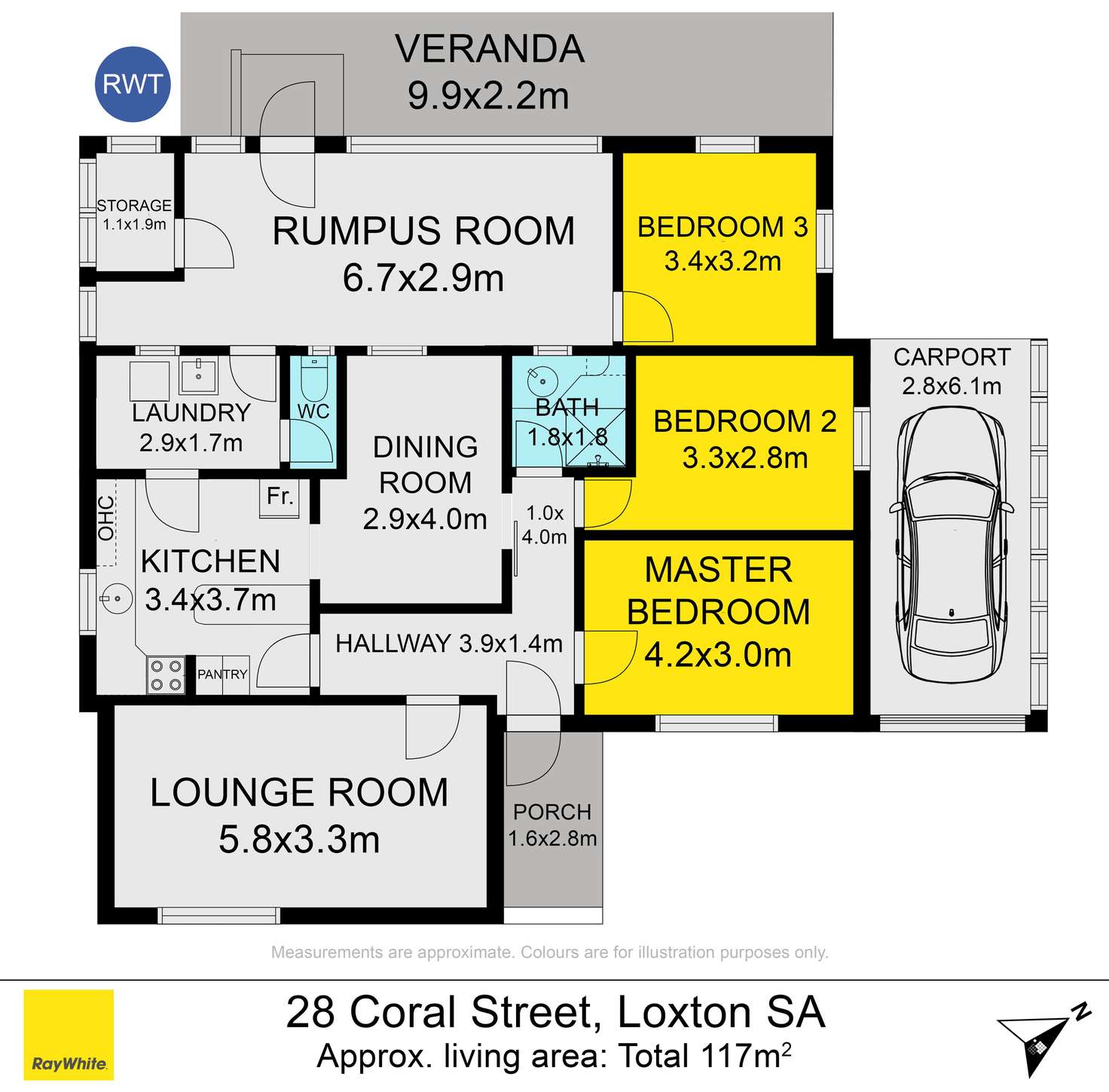 Floorplan of Homely house listing, 28 Coral Street, Loxton SA 5333