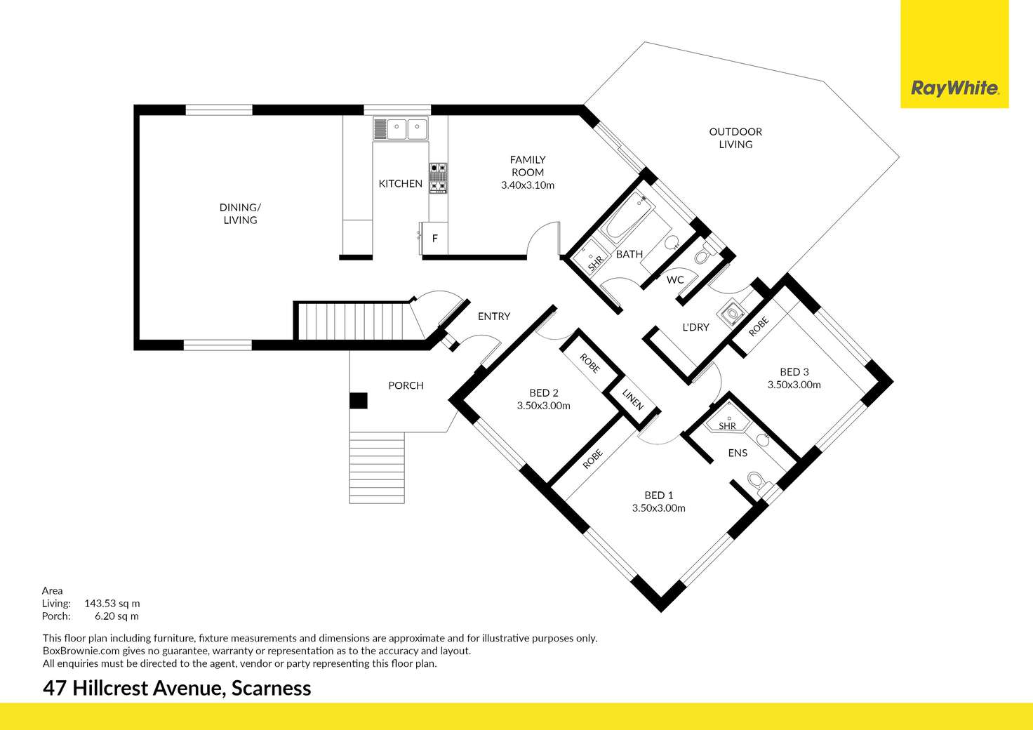 Floorplan of Homely house listing, 47 Hillcrest Avenue, Scarness QLD 4655