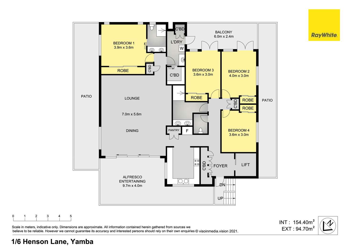 Floorplan of Homely apartment listing, 1/6 Henson Lane, Yamba NSW 2464