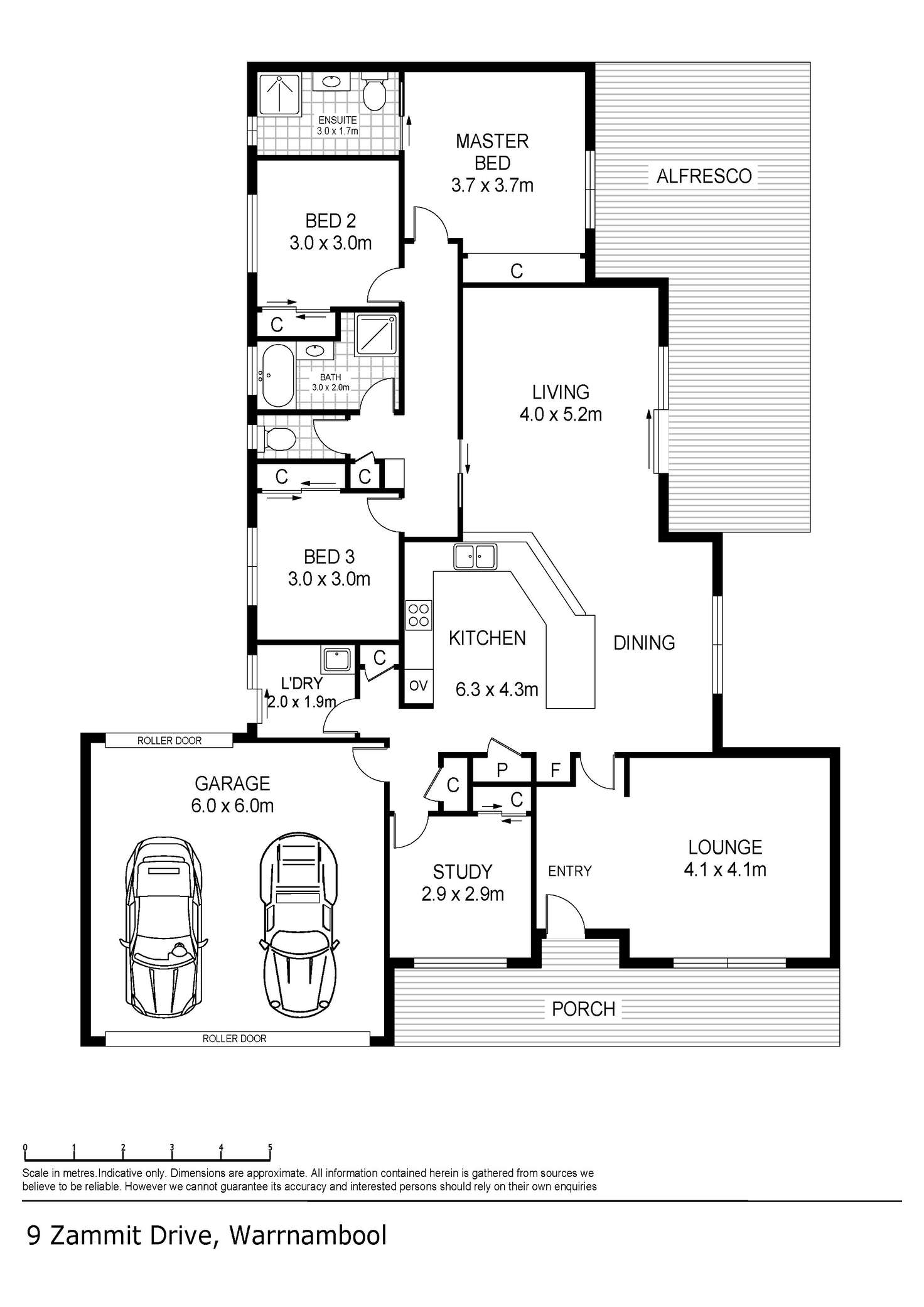 Floorplan of Homely house listing, 9 Zammit Drive, Warrnambool VIC 3280