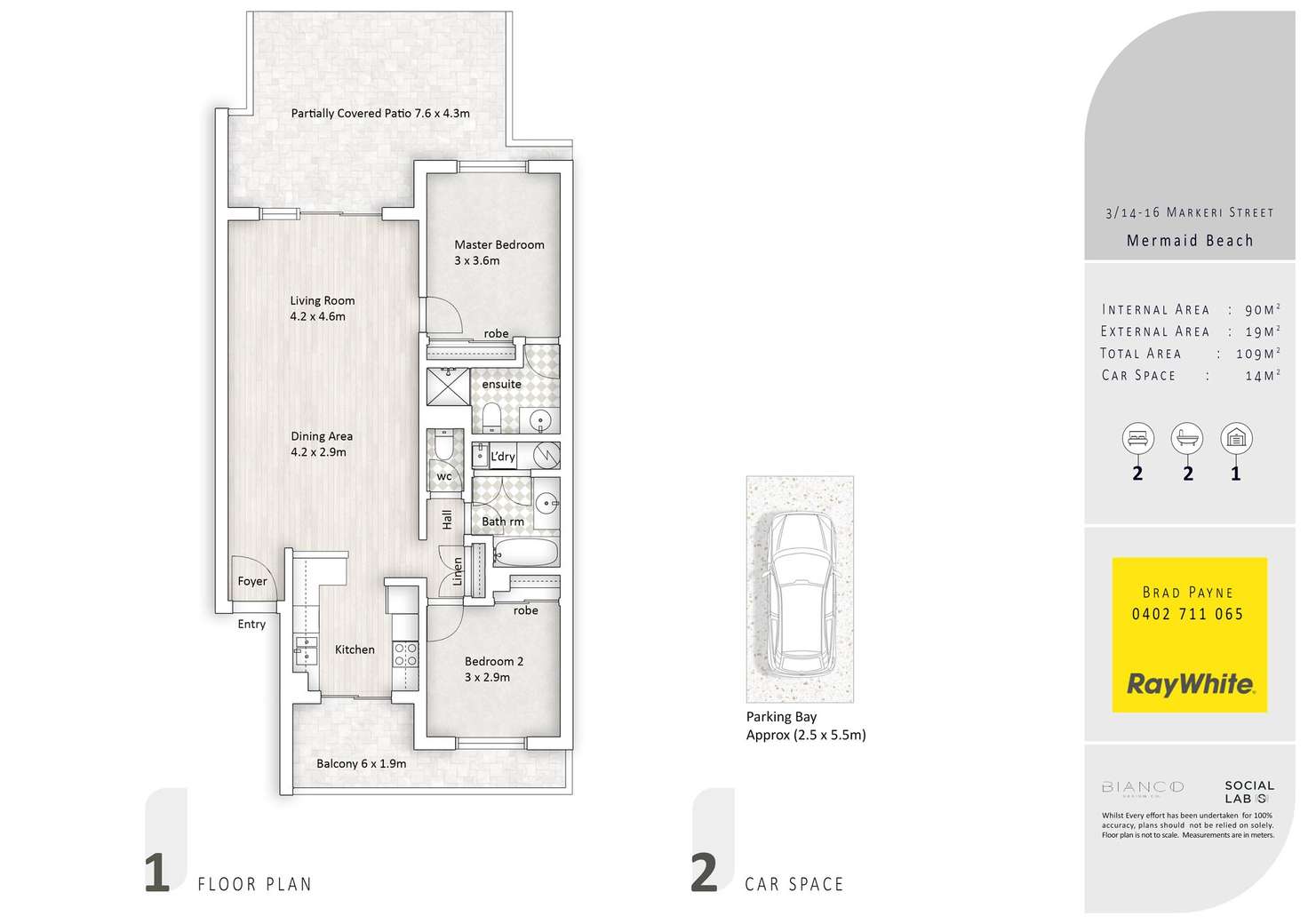 Floorplan of Homely apartment listing, 3/14-26 Markeri Street, Mermaid Beach QLD 4218