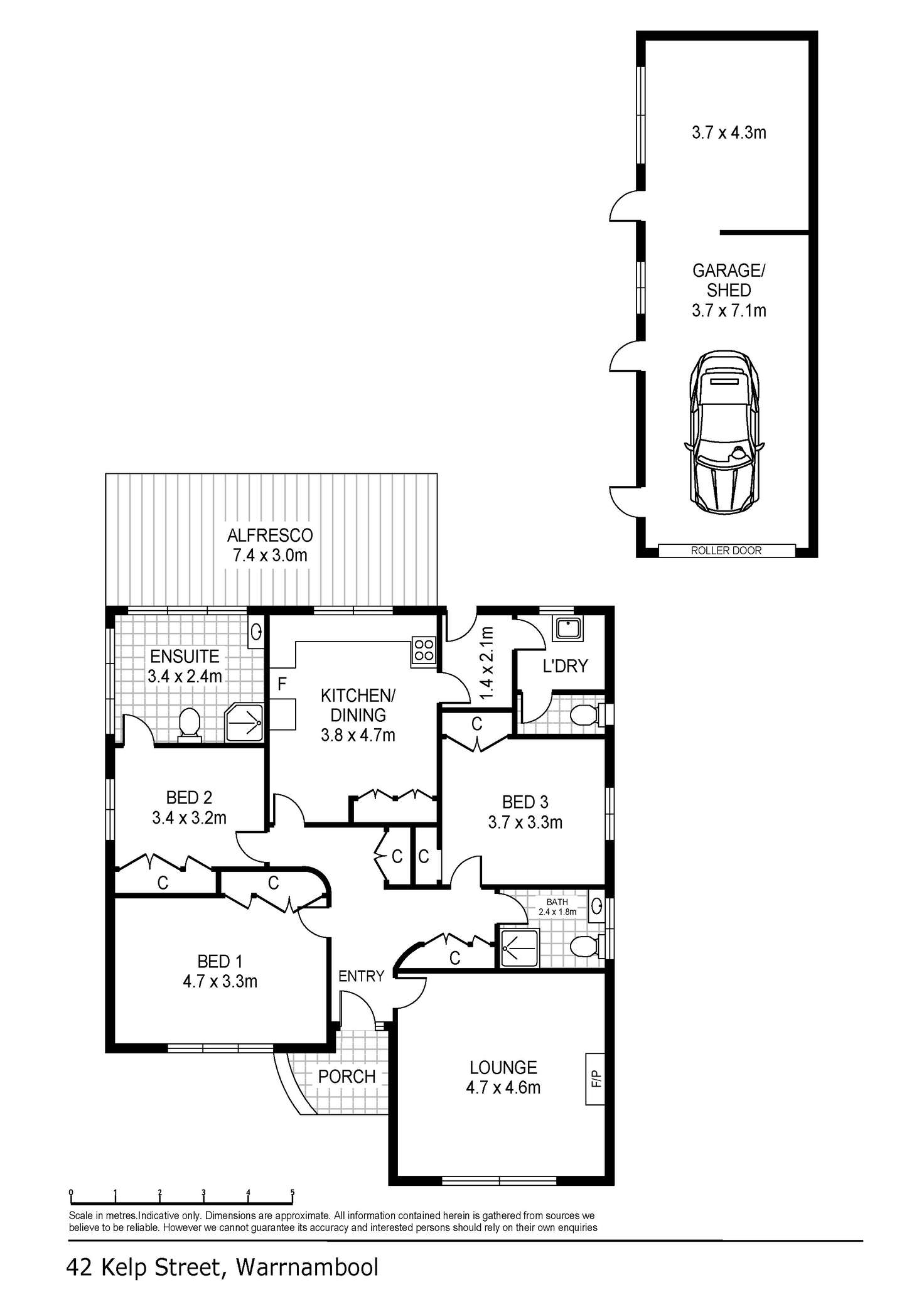 Floorplan of Homely house listing, 42 Kelp Street, Warrnambool VIC 3280
