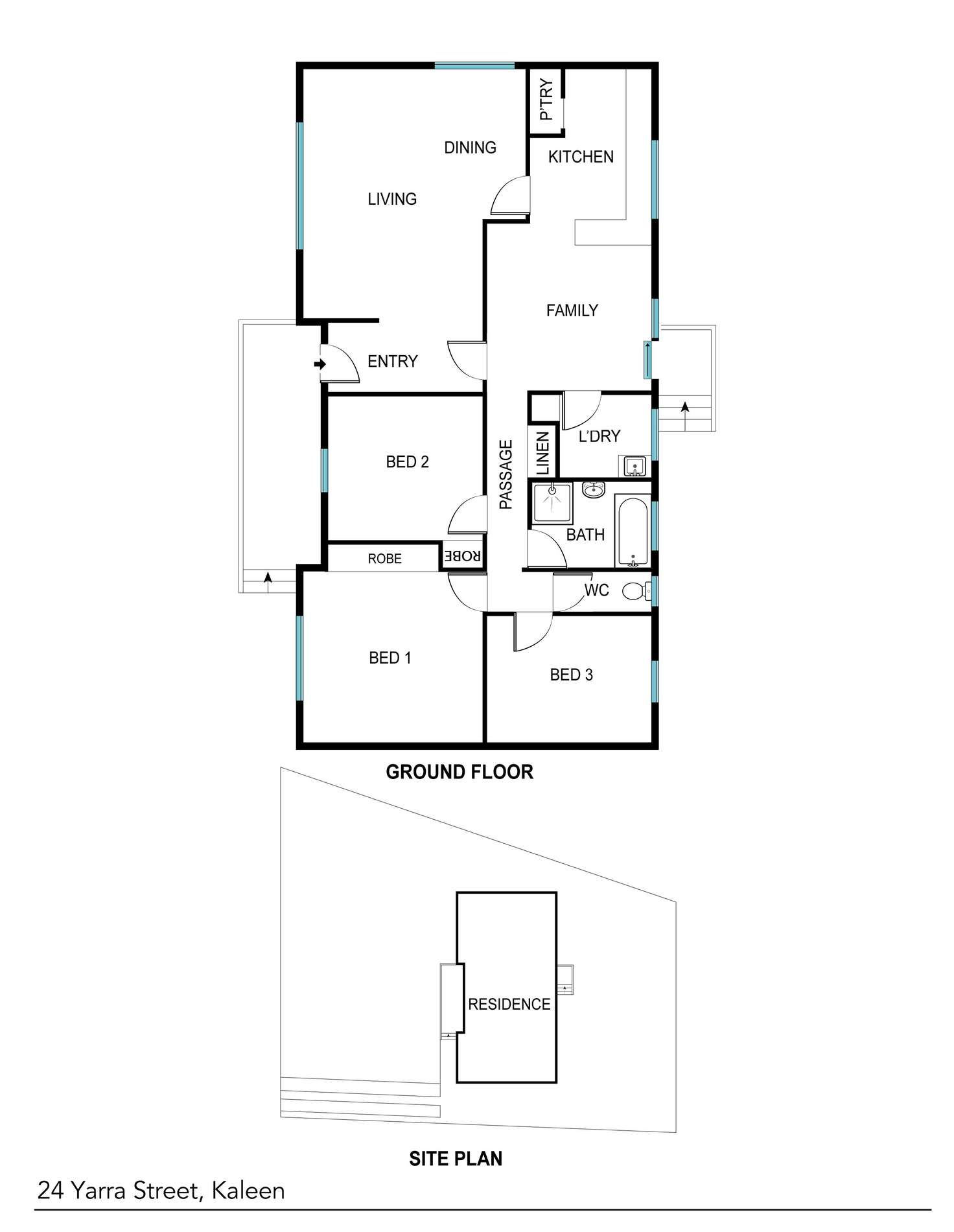 Floorplan of Homely house listing, 24 Yarra Street, Kaleen ACT 2617