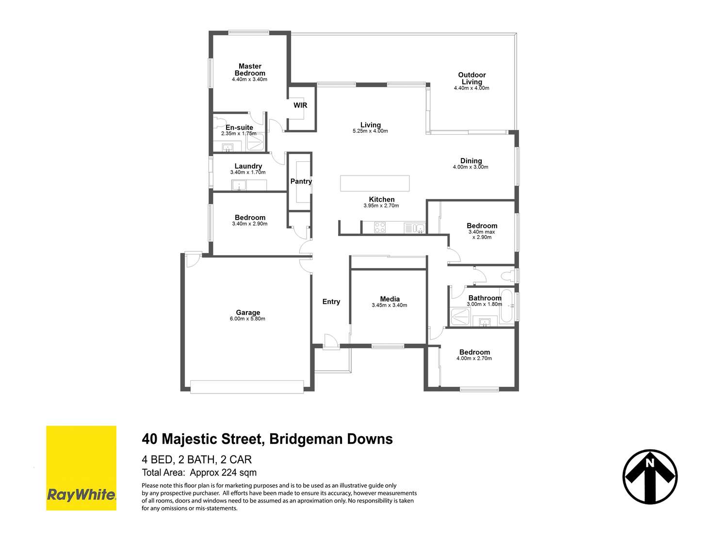 Floorplan of Homely house listing, 40 Majestic Street, Bridgeman Downs QLD 4035