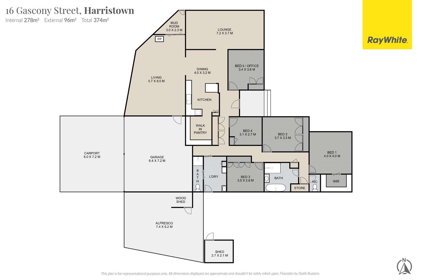 Floorplan of Homely house listing, 16 Gascony Street, Harristown QLD 4350