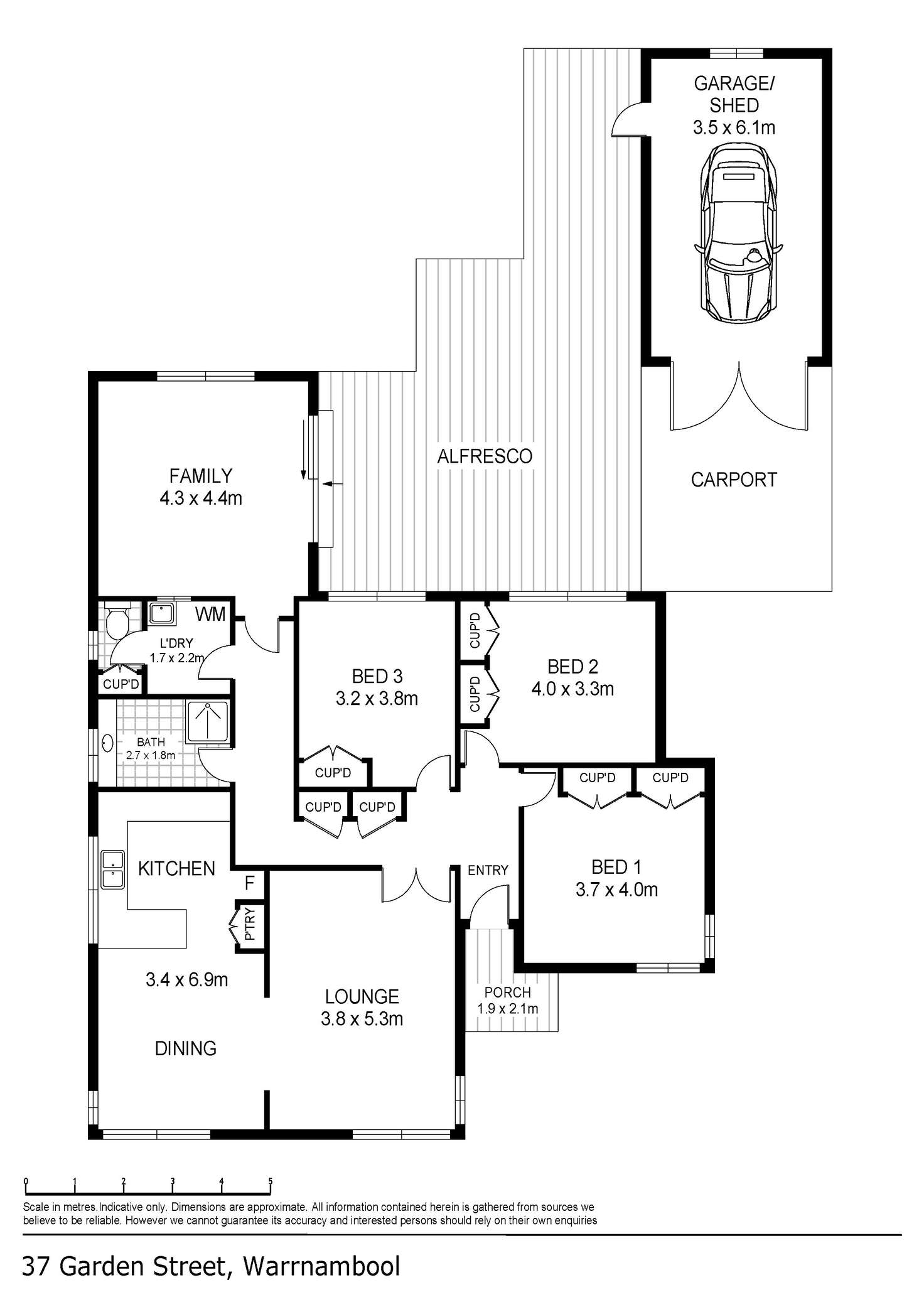 Floorplan of Homely house listing, 37 Garden Street, Warrnambool VIC 3280