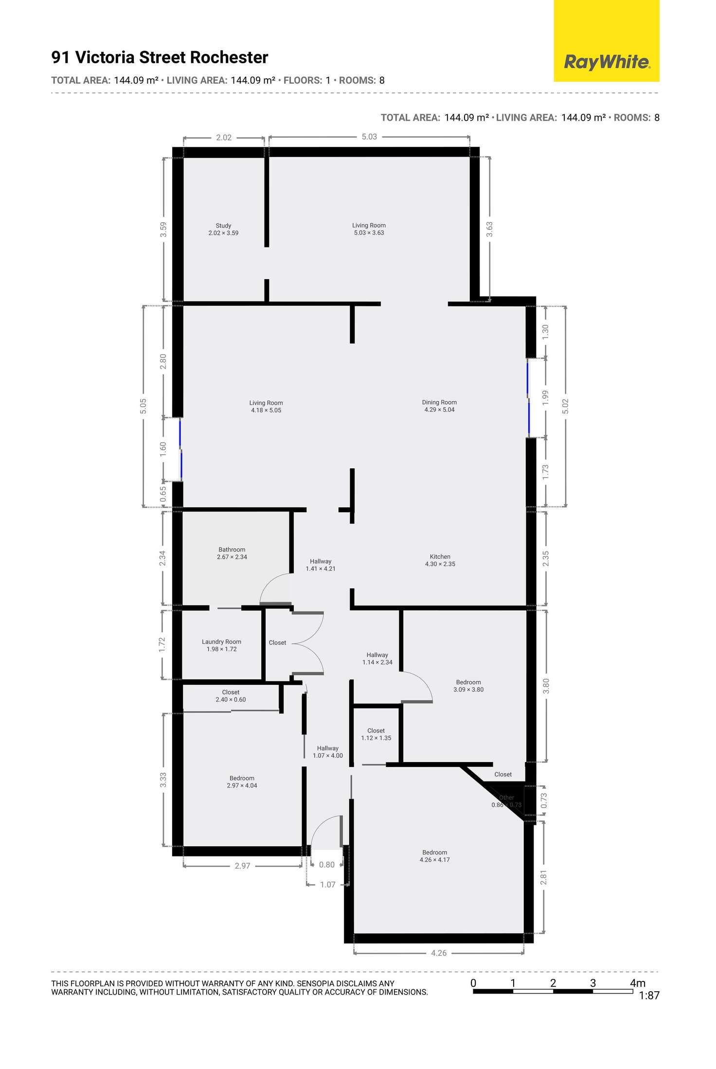 Floorplan of Homely house listing, 91 Victoria Street, Rochester VIC 3561