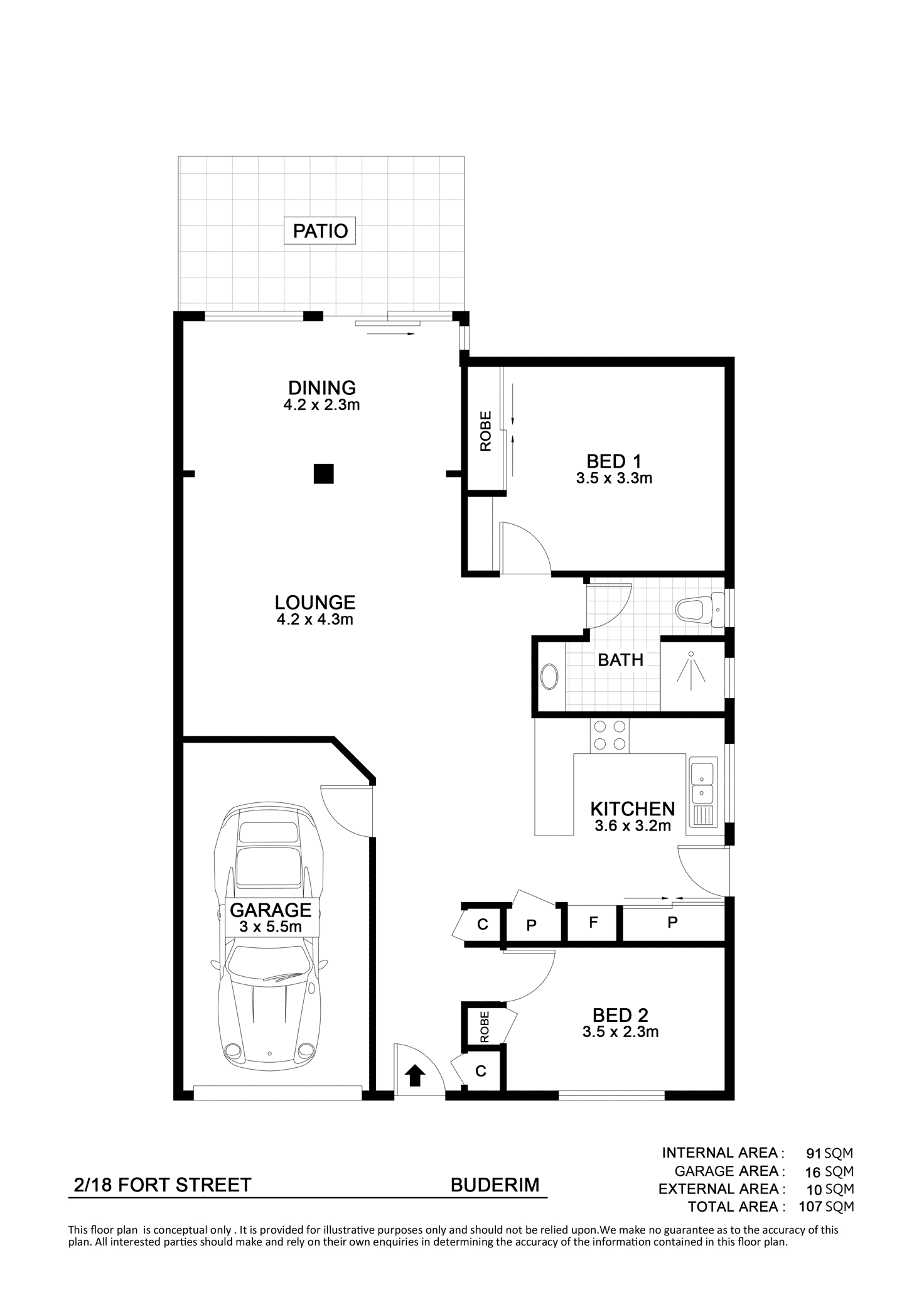 Floorplan of Homely unit listing, 2/18 Fort Street, Buderim QLD 4556