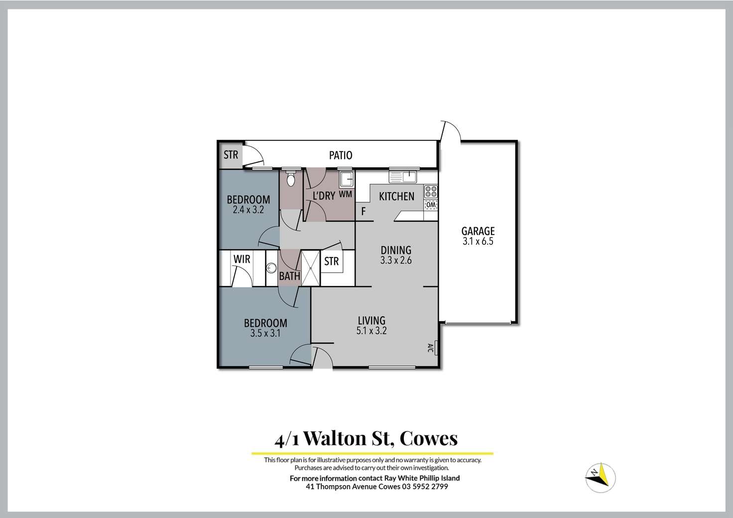 Floorplan of Homely house listing, 4/1 Walton Street, Cowes VIC 3922