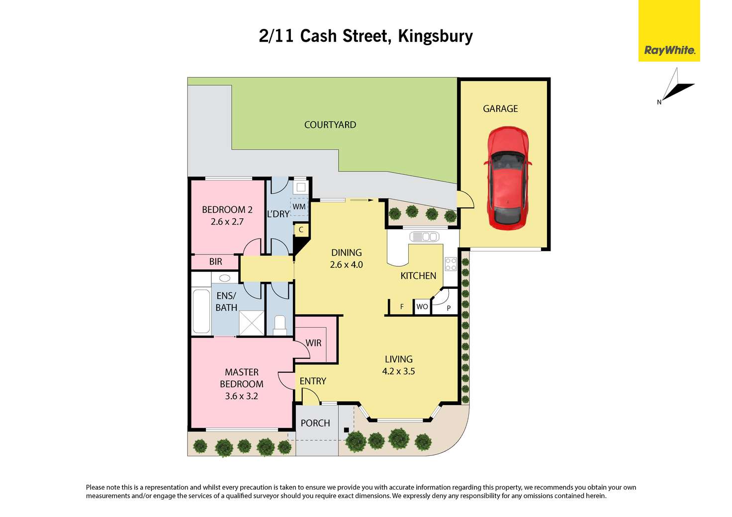 Floorplan of Homely unit listing, 2/11 Cash Street, Kingsbury VIC 3083