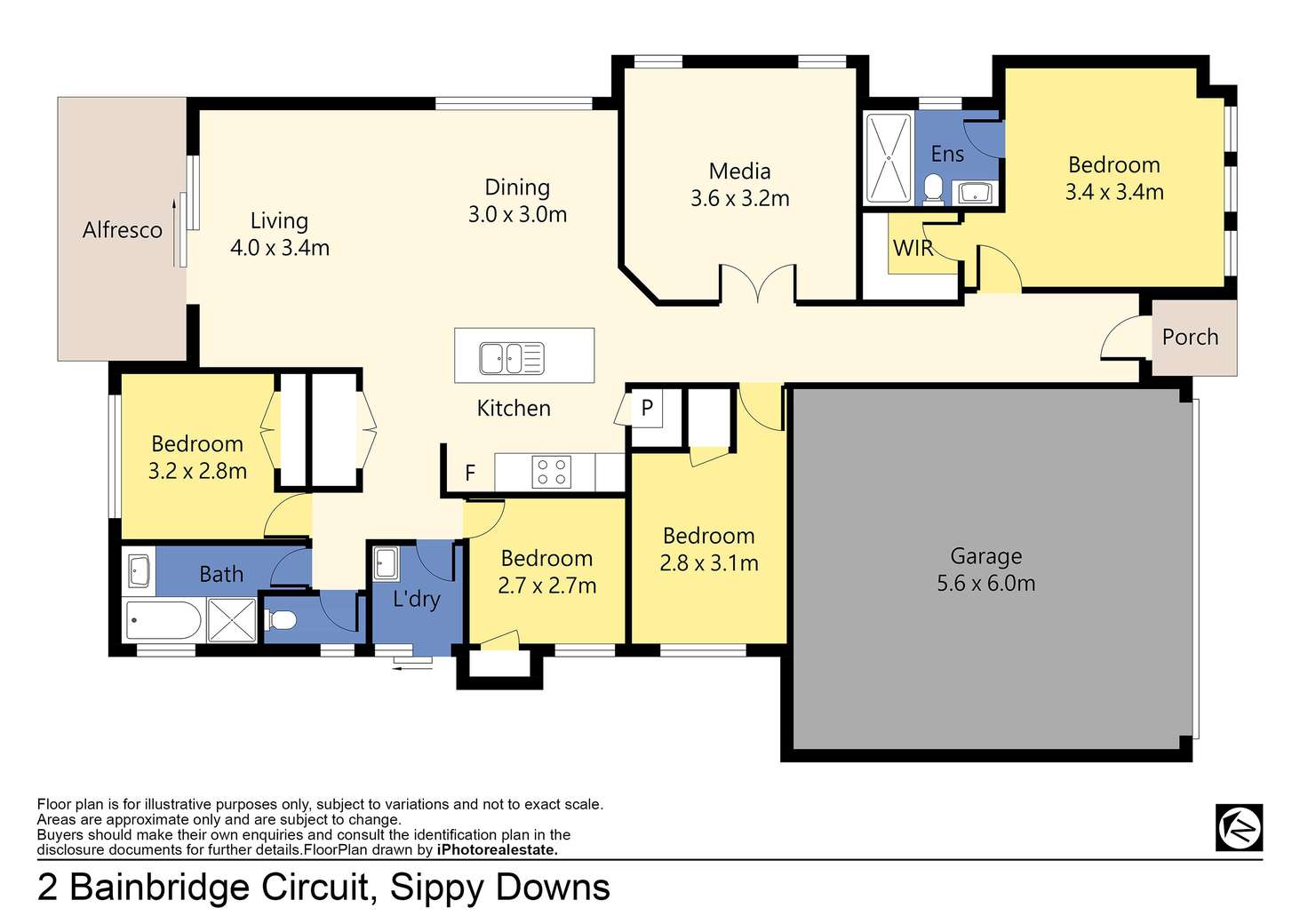 Floorplan of Homely house listing, 2 Bainbridge Circuit, Sippy Downs QLD 4556
