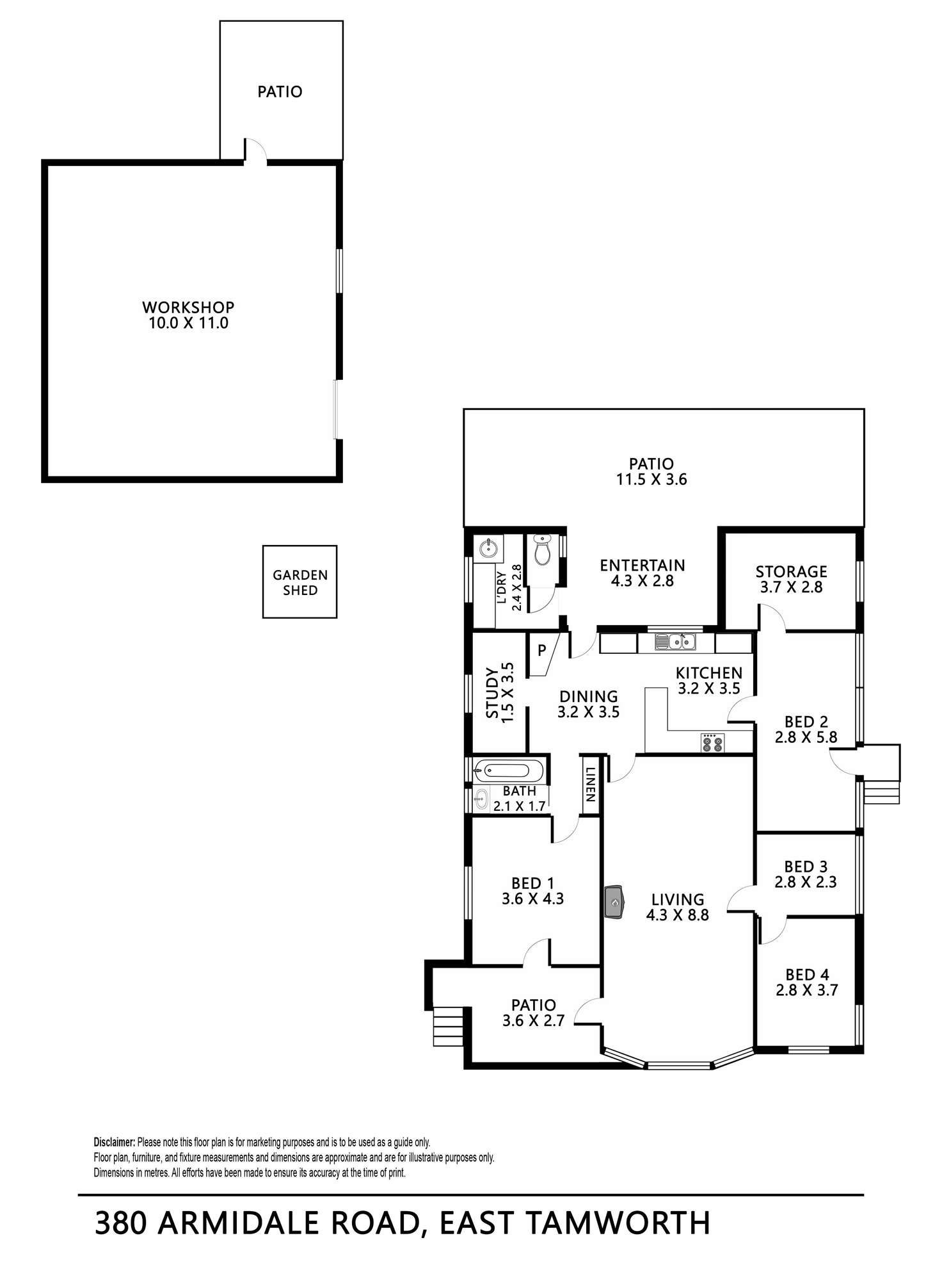 Floorplan of Homely house listing, 380 Armidale Road, Tamworth NSW 2340