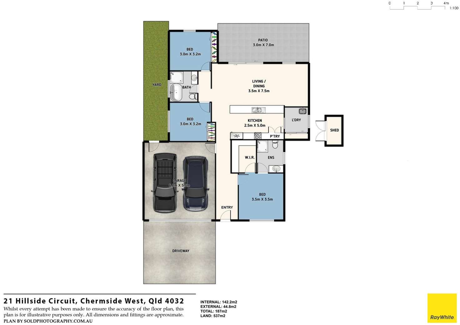 Floorplan of Homely house listing, 21 Hillside Circuit, Chermside West QLD 4032
