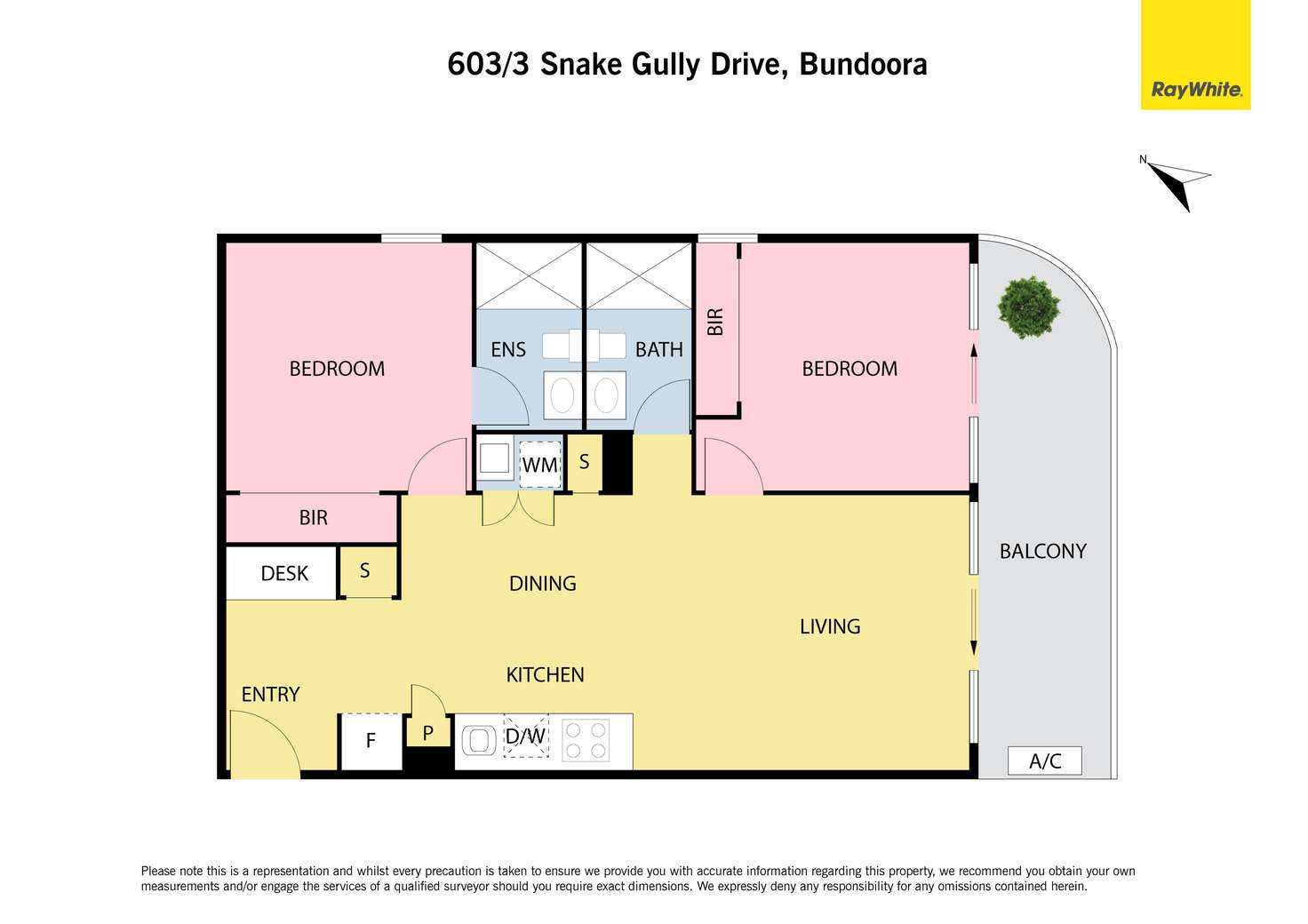 Floorplan of Homely apartment listing, 603c/3 Snake Gully Drive, Bundoora VIC 3083