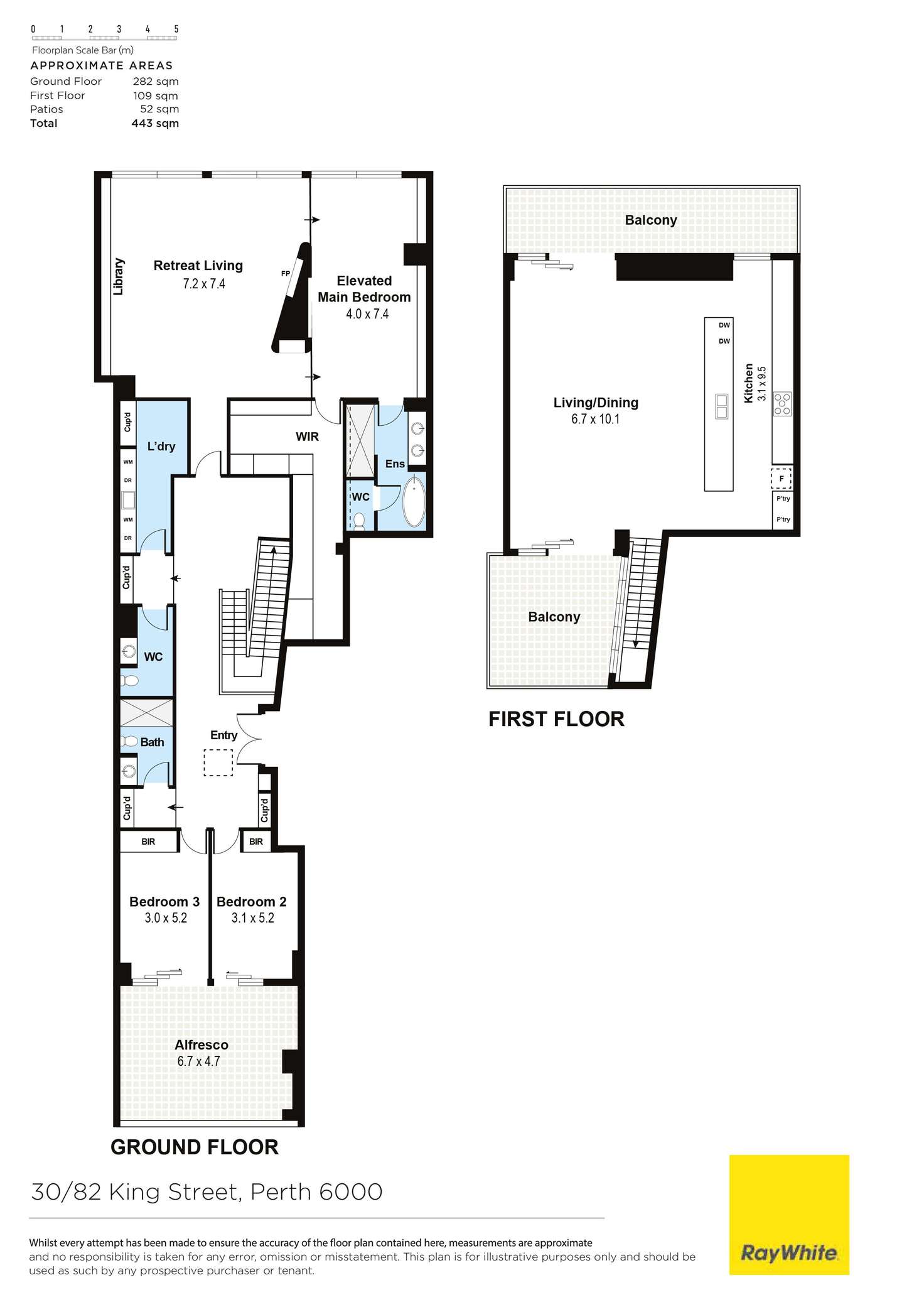 Floorplan of Homely apartment listing, 30/82 King Street, Perth WA 6000