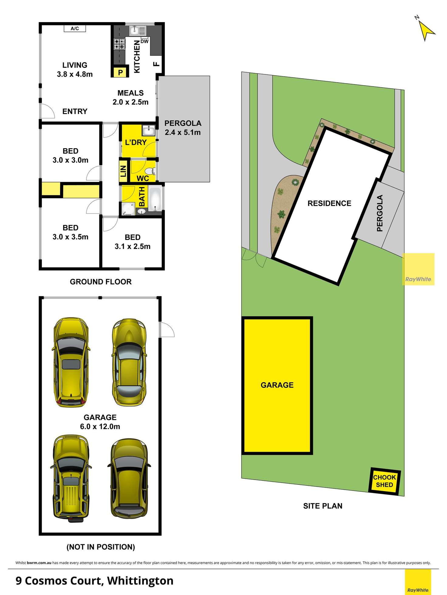 Floorplan of Homely house listing, 9 Cosmos Court, Whittington VIC 3219