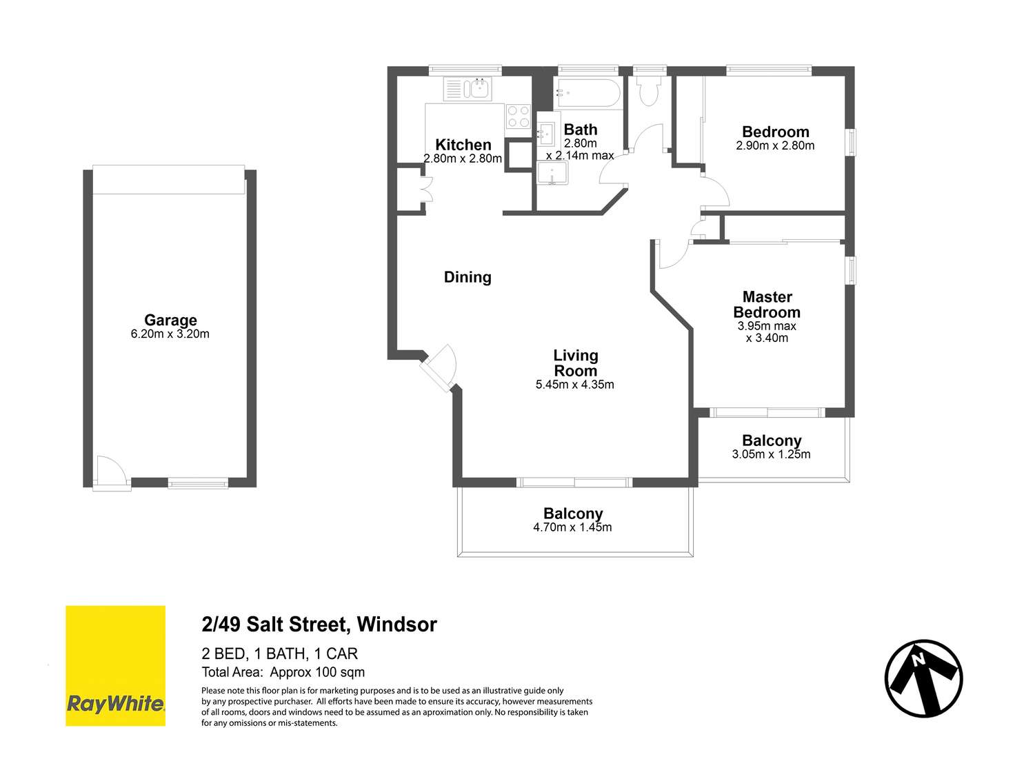 Floorplan of Homely unit listing, 2/49 Salt Street, Windsor QLD 4030