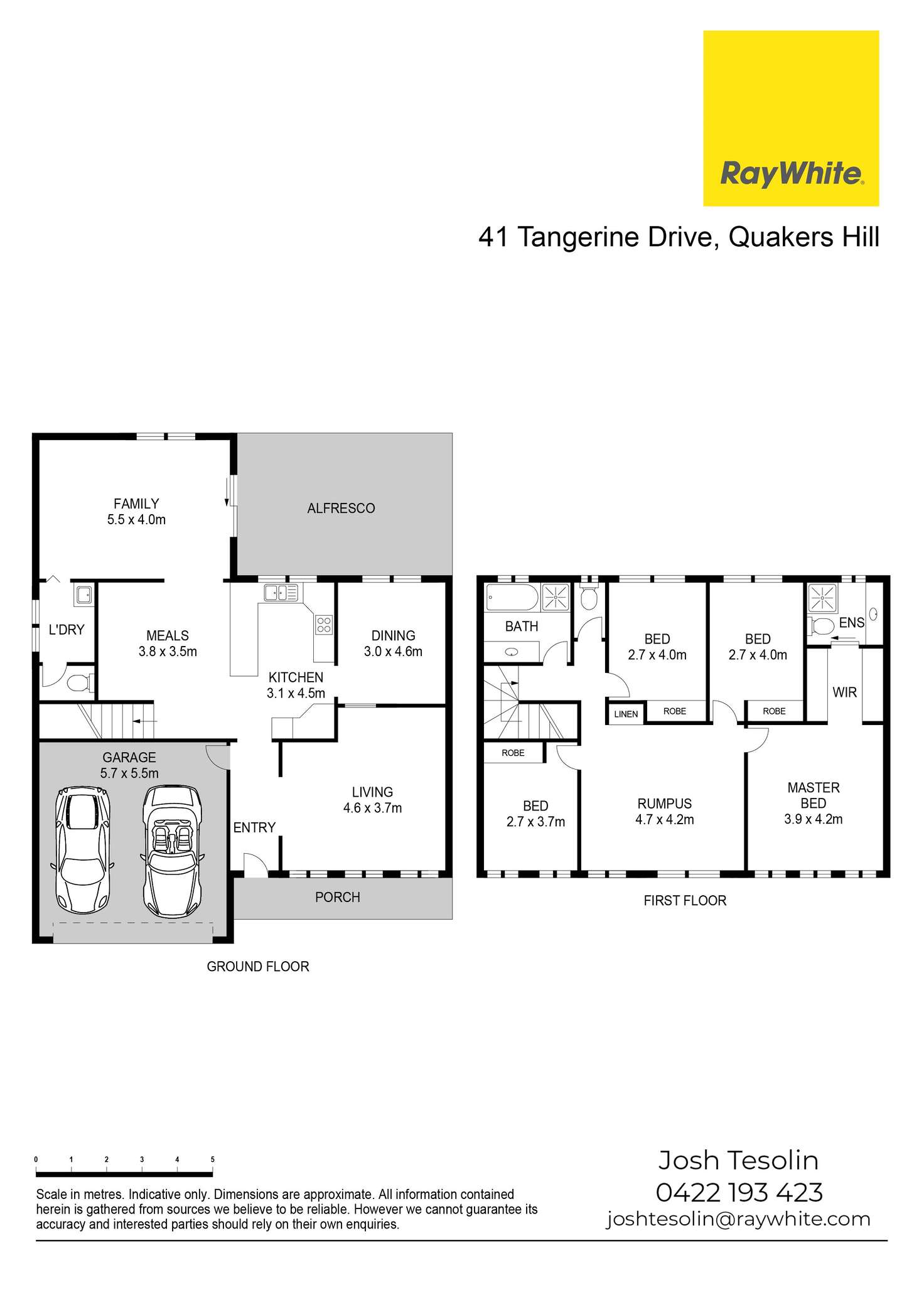 Floorplan of Homely house listing, 41 Tangerine Drive, Quakers Hill NSW 2763