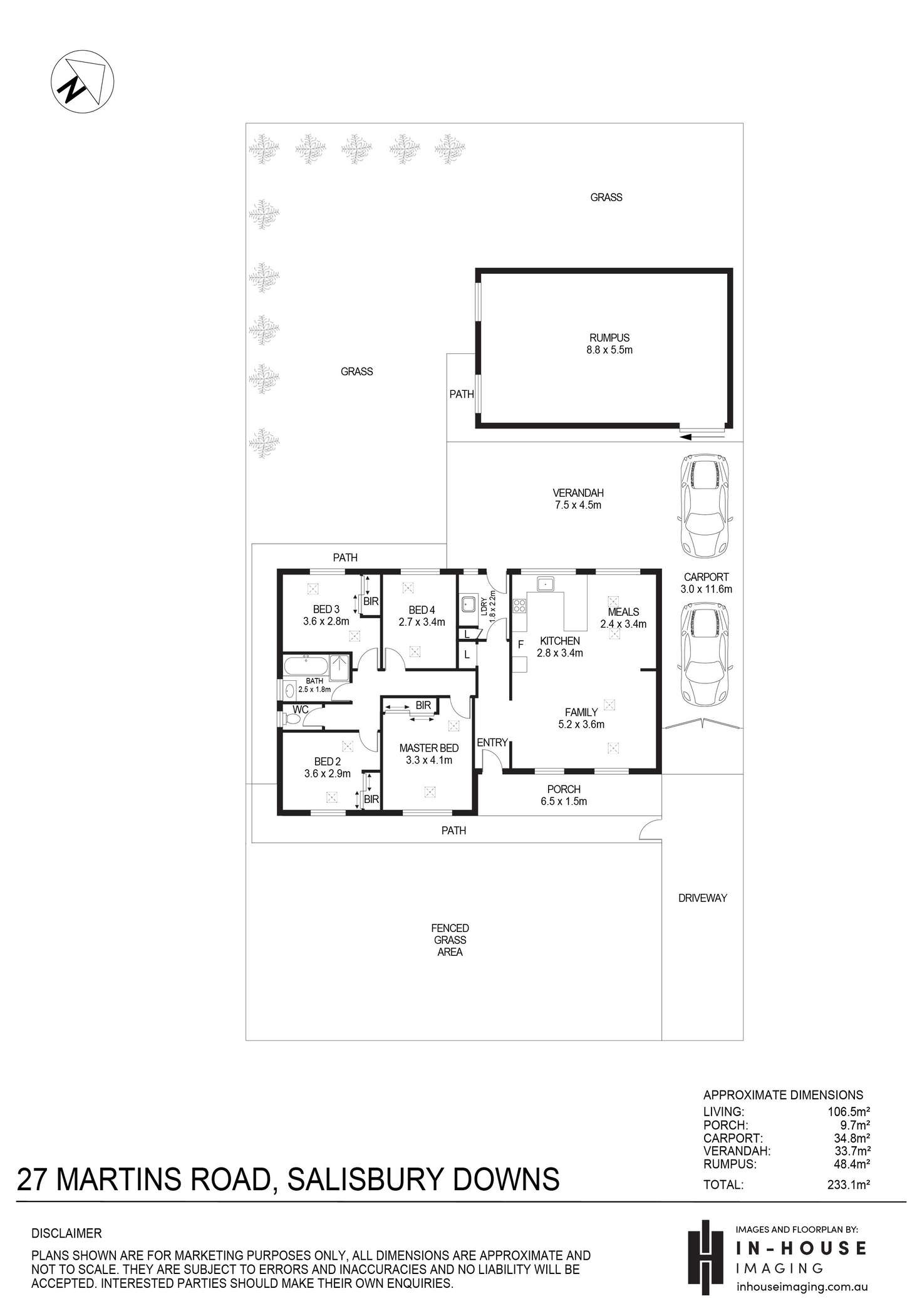 Floorplan of Homely house listing, 27 Martins Road, Salisbury Downs SA 5108
