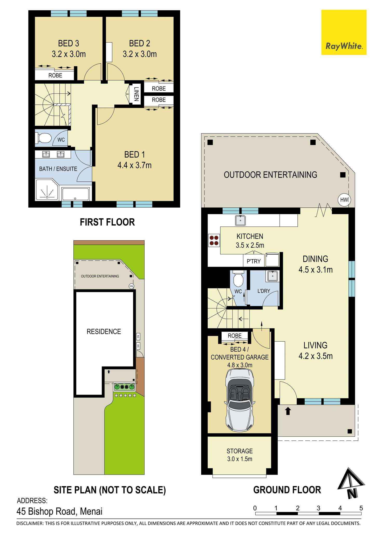 Floorplan of Homely townhouse listing, 45 Bishop Road, Menai NSW 2234