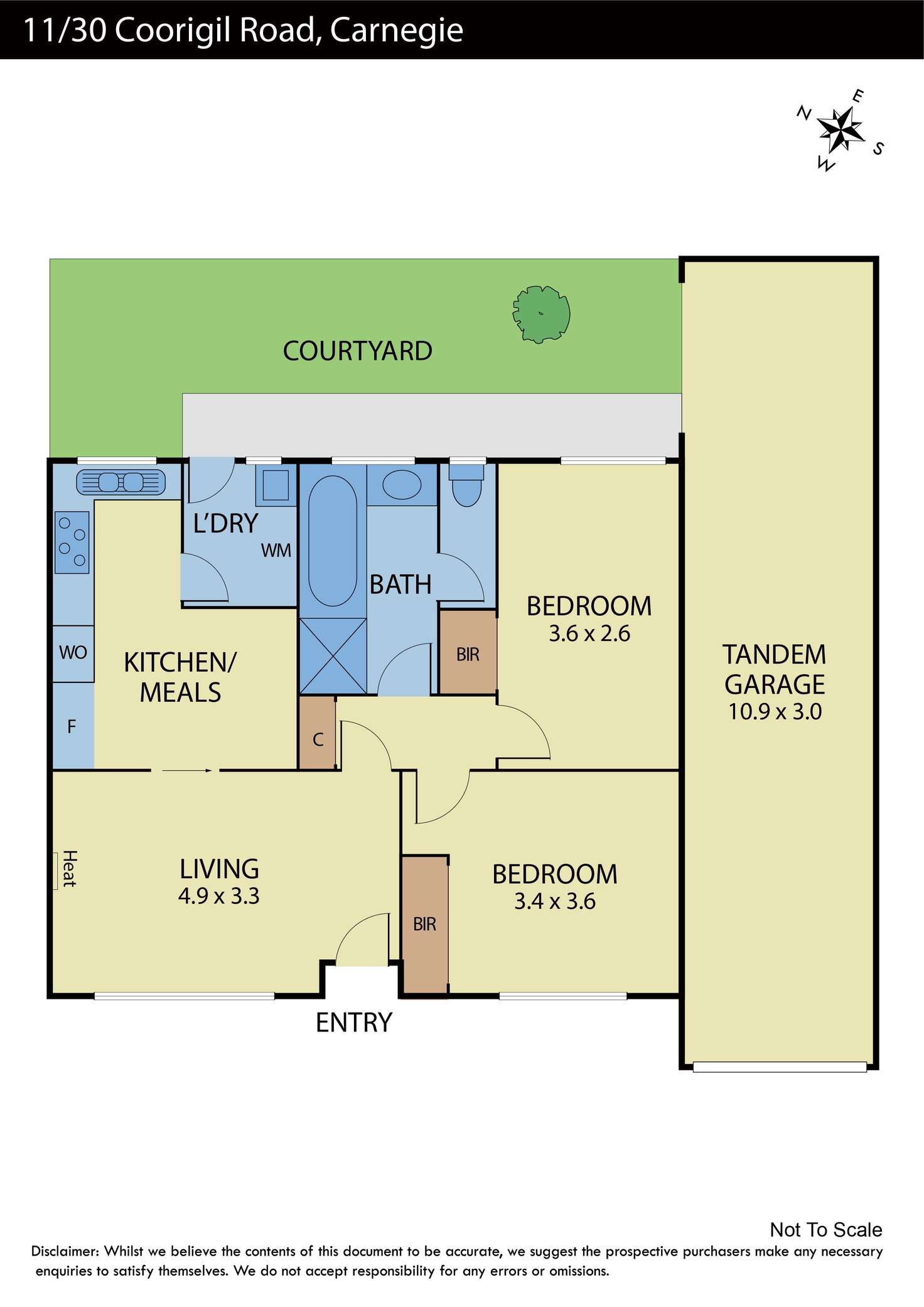 Floorplan of Homely unit listing, 11/30 Coorigil Road, Carnegie VIC 3163