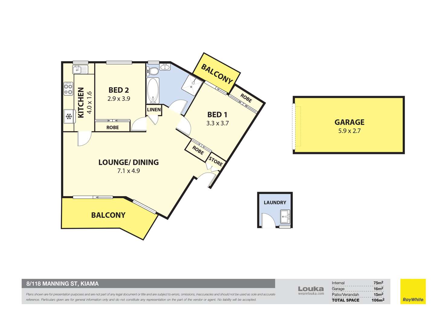 Floorplan of Homely unit listing, 8/118 Manning Street, Kiama NSW 2533