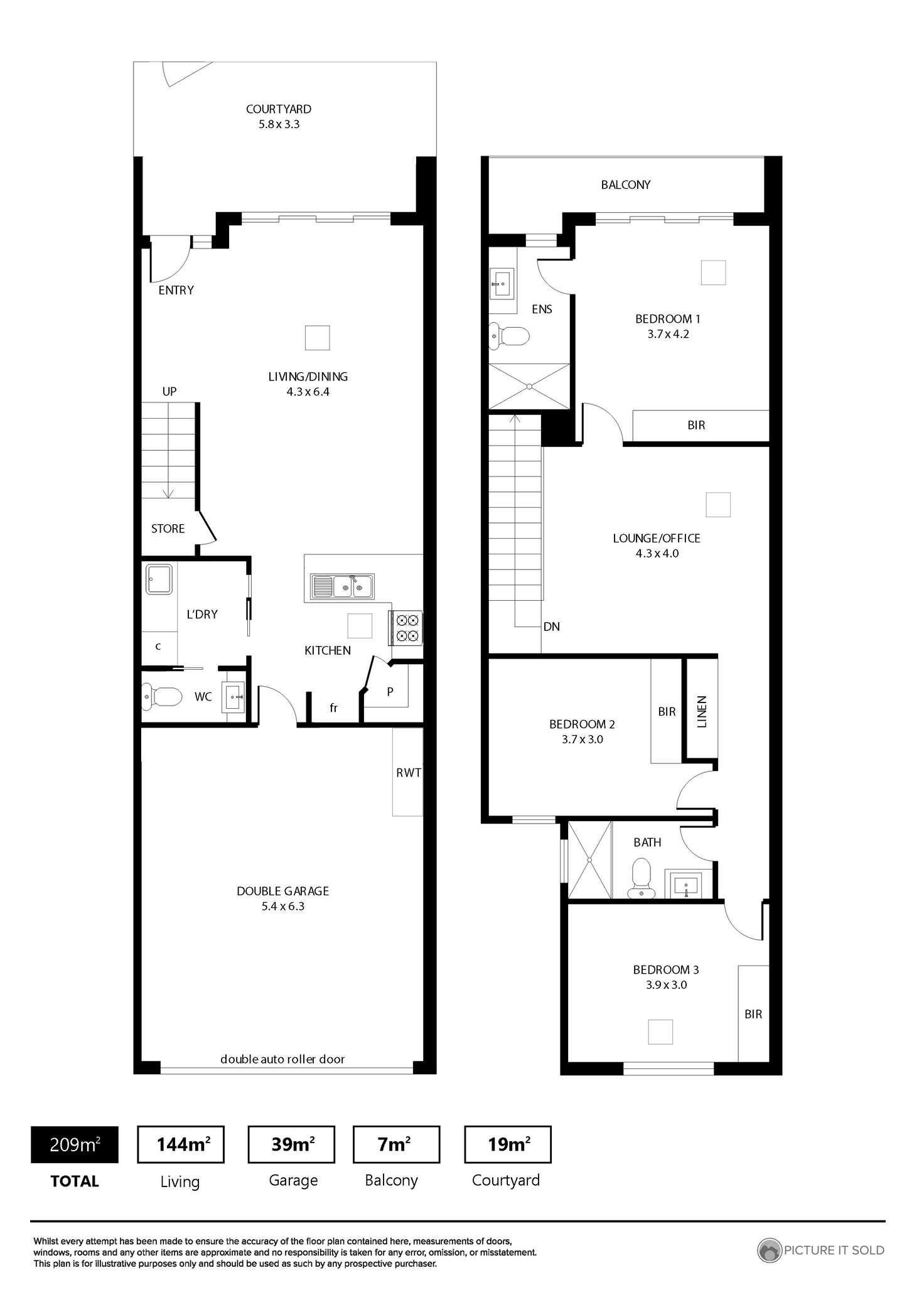 Floorplan of Homely townhouse listing, 4/1 Cleland Avenue, Unley SA 5061