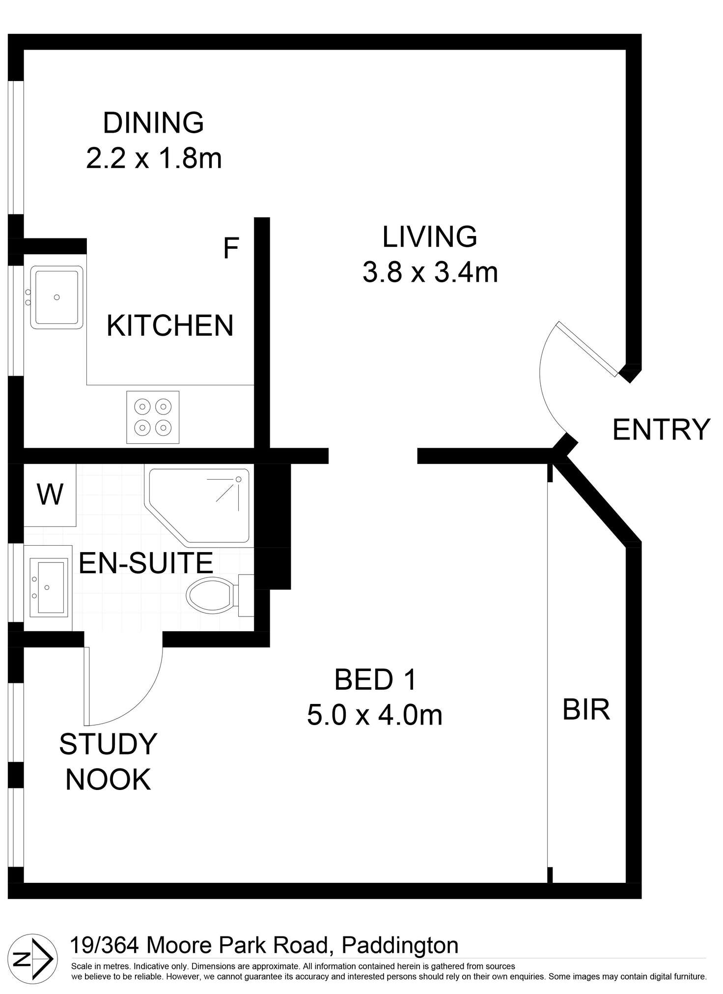 Floorplan of Homely unit listing, 19/364-370 Moore Park Road, Paddington NSW 2021