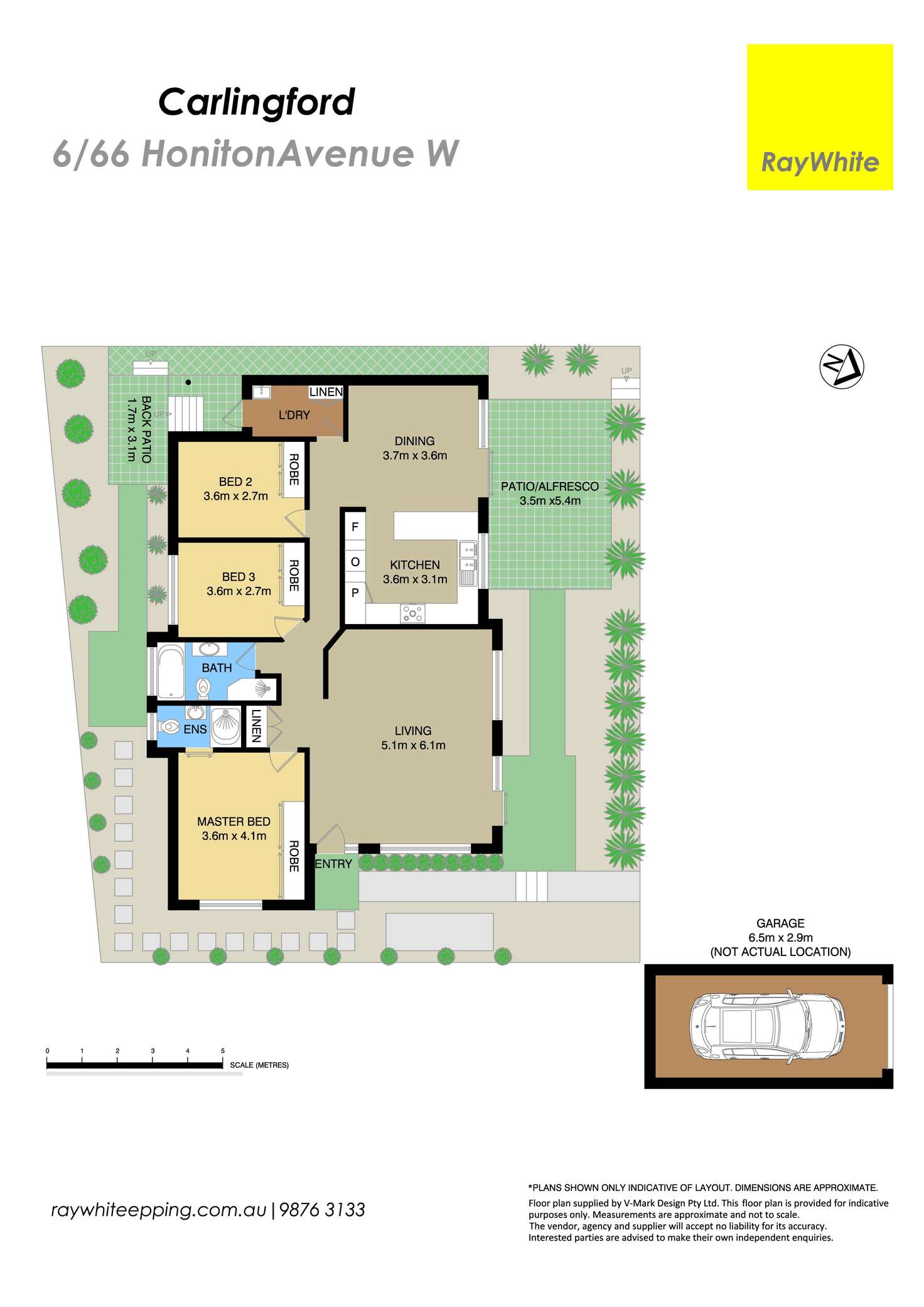 Floorplan of Homely villa listing, 6/66 Honiton Avenue, Carlingford NSW 2118