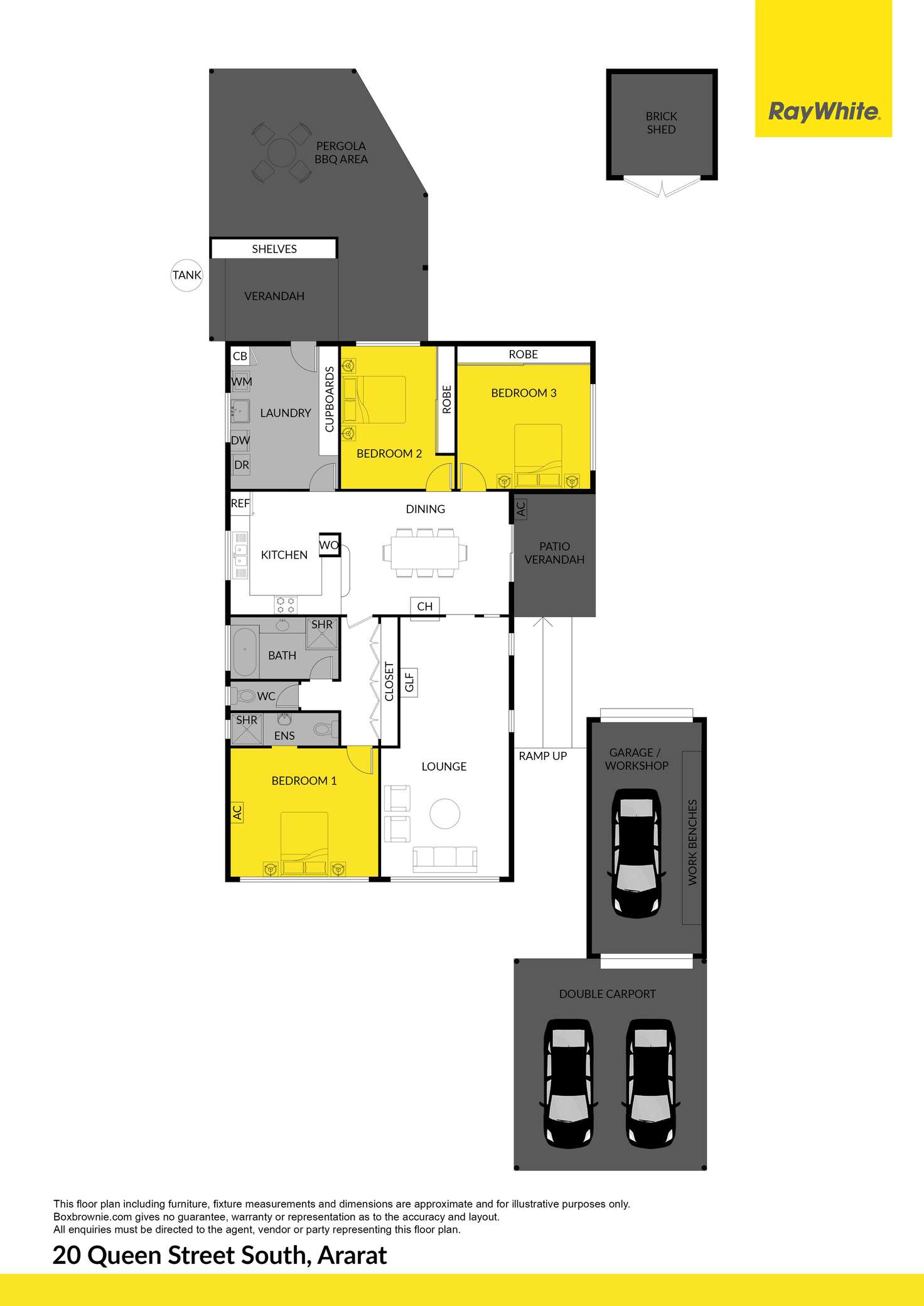 Floorplan of Homely house listing, 20 Queen Street South, Ararat VIC 3377