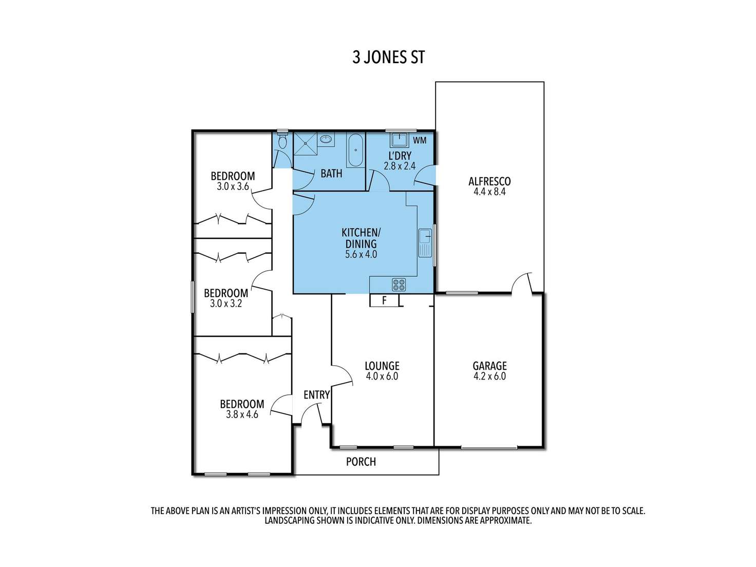 Floorplan of Homely house listing, 3 Jones Street, Avenel VIC 3664