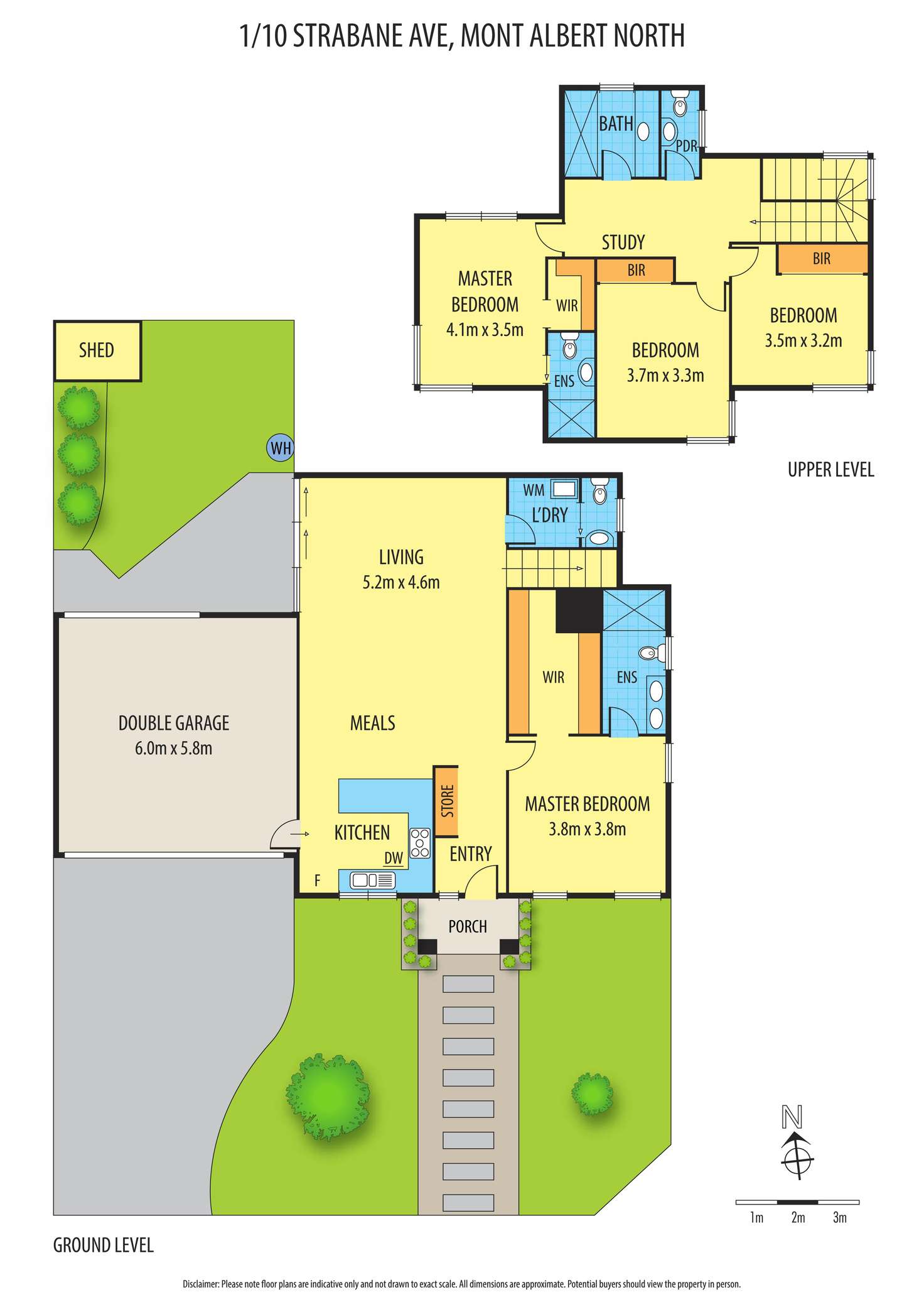Floorplan of Homely townhouse listing, 1/10 Strabane Avenue, Mont Albert North VIC 3129