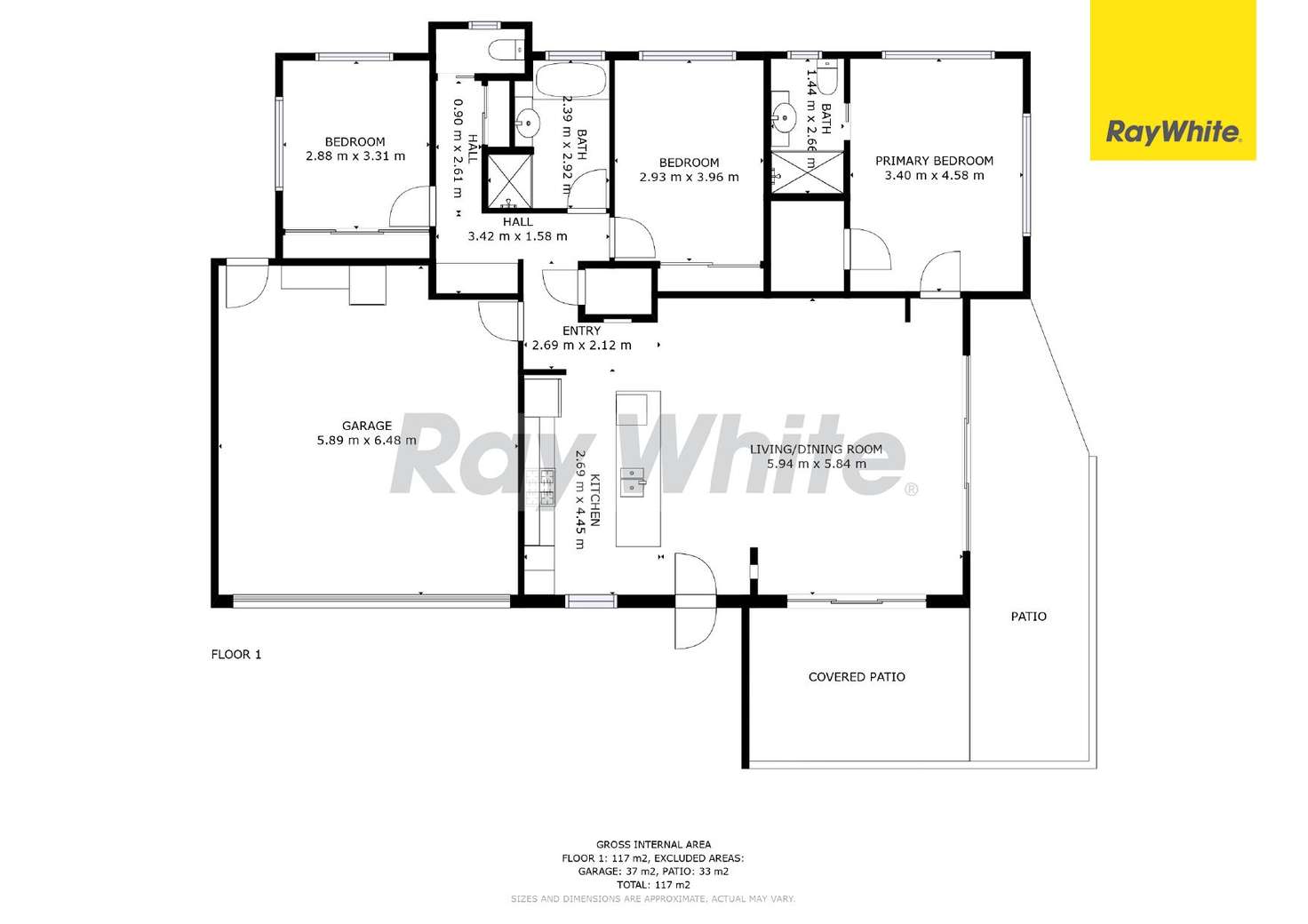 Floorplan of Homely house listing, 1/69 Clearwater Circuit, Bli Bli QLD 4560