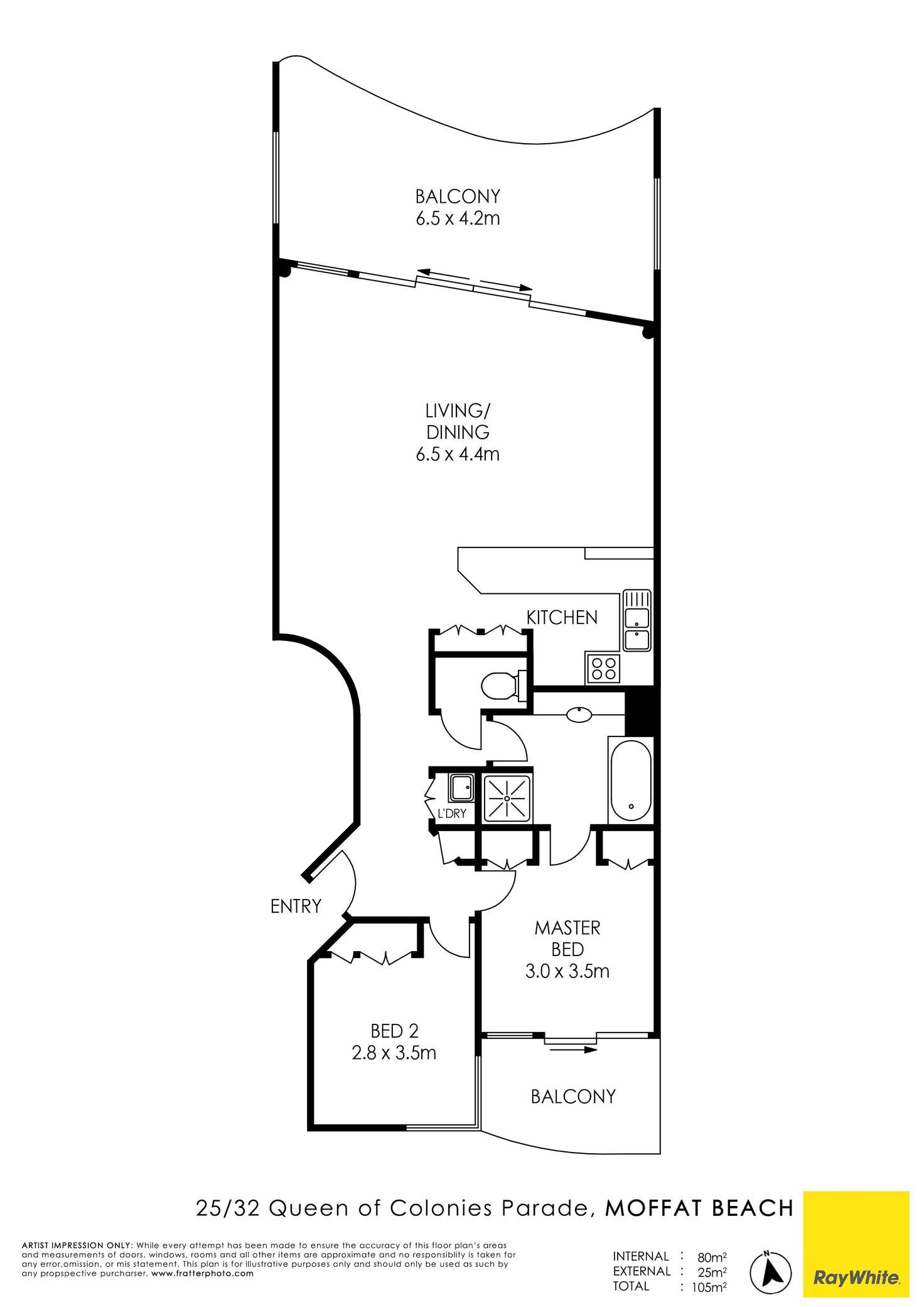 Floorplan of Homely unit listing, Unit 25/32 Queen of Colonies Parade, Moffat Beach QLD 4551