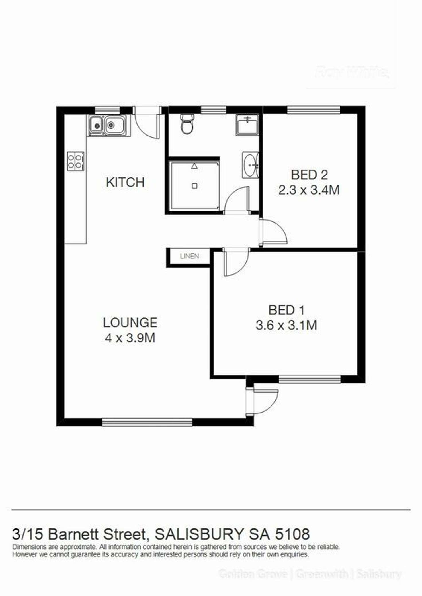 Floorplan of Homely unit listing, 3/15 Barnett Street, Salisbury SA 5108