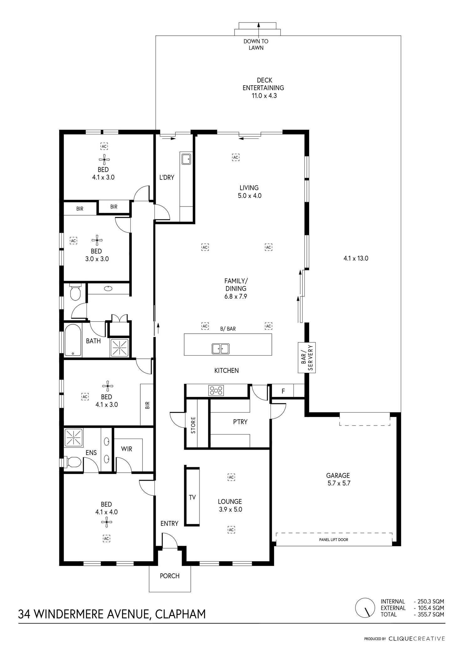 Floorplan of Homely house listing, 34 Windermere Avenue, Clapham SA 5062
