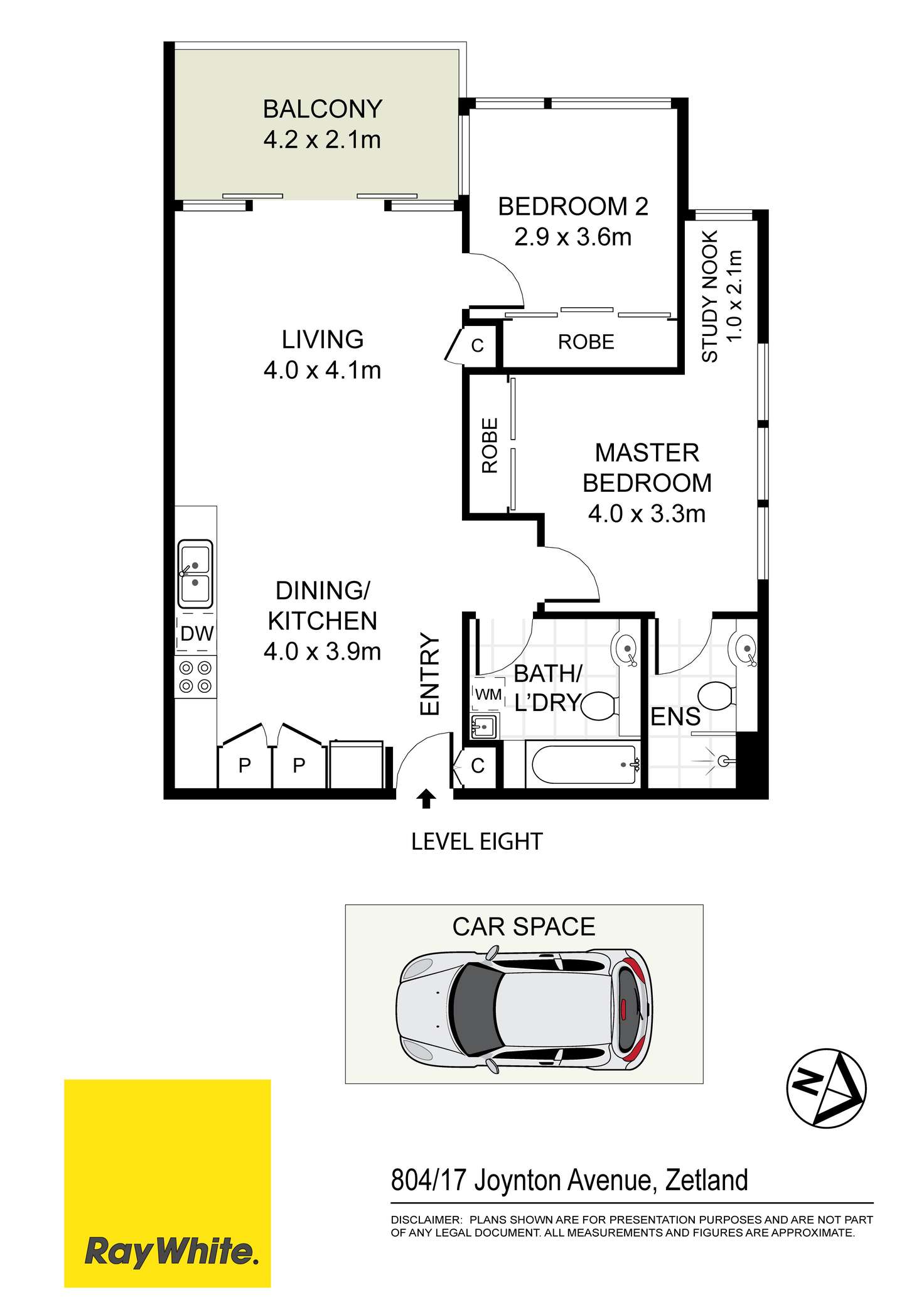 Floorplan of Homely apartment listing, 804/17 Joynton Avenue, Zetland NSW 2017