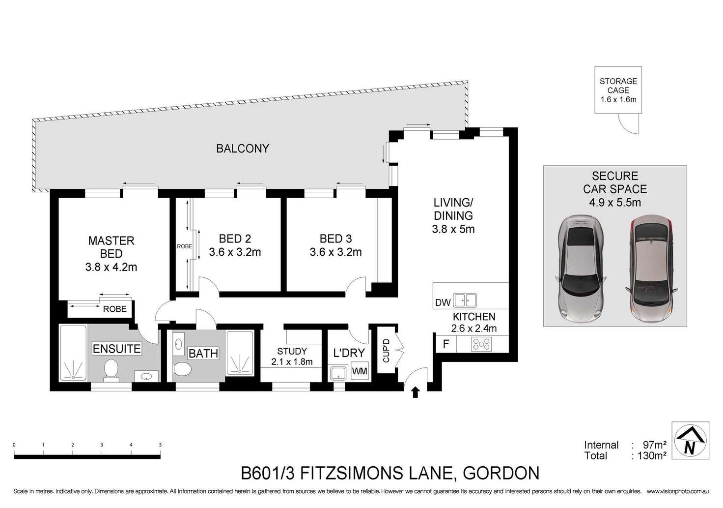 Floorplan of Homely apartment listing, B601/3 Fitzsimons Lane, Gordon NSW 2072