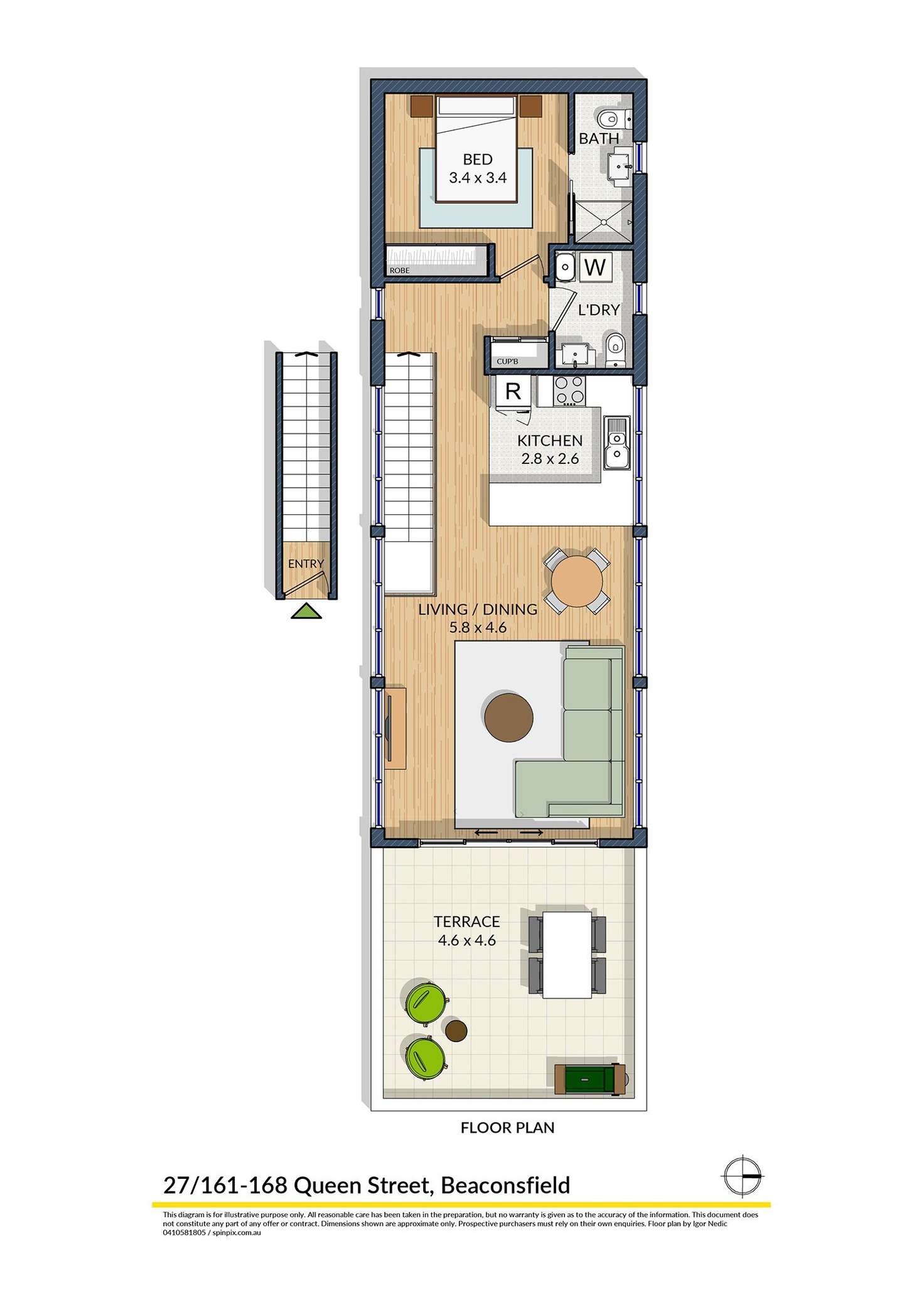 Floorplan of Homely apartment listing, 27/161-219 Queen Street, Beaconsfield NSW 2015