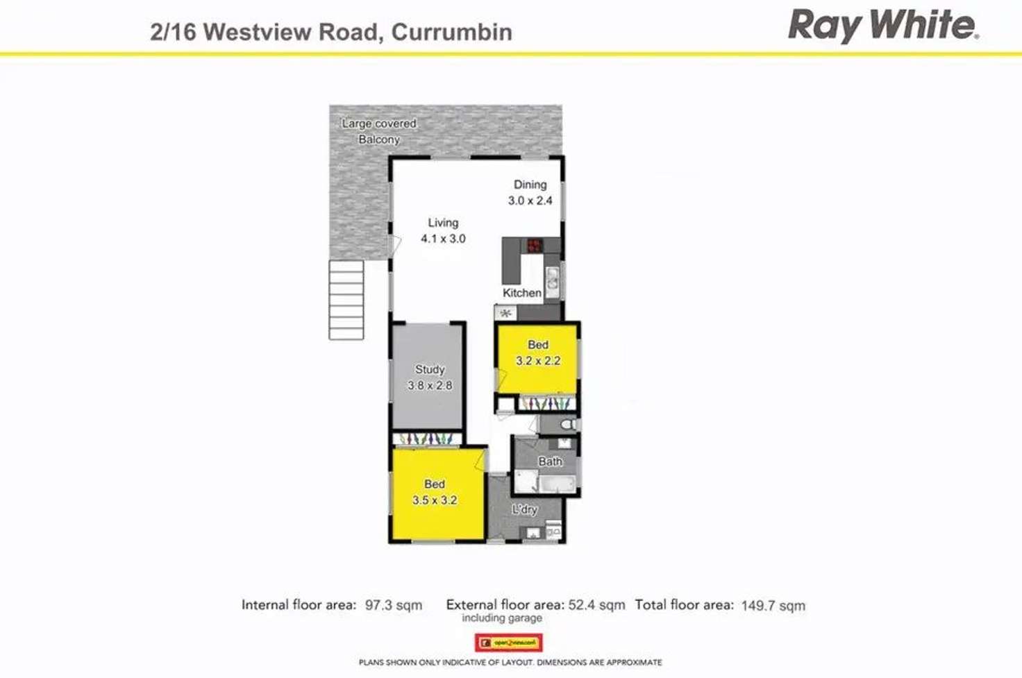 Floorplan of Homely semiDetached listing, 2/16 Westview Road, Currumbin QLD 4223