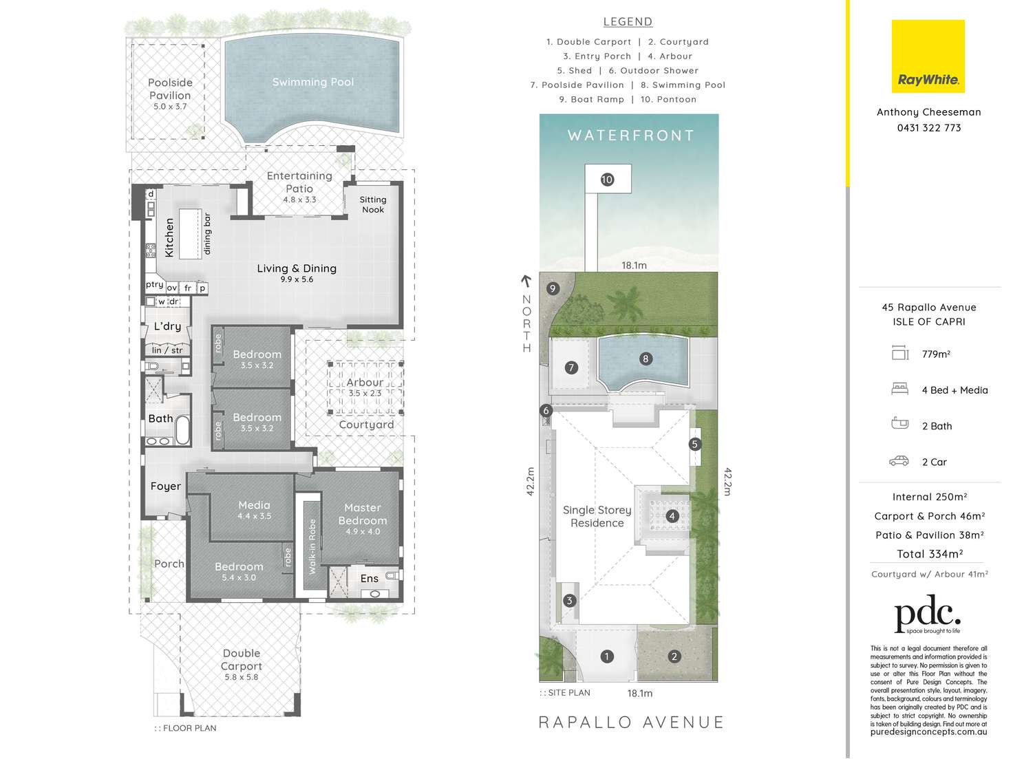 Floorplan of Homely house listing, 45 Rapallo Avenue, Isle Of Capri QLD 4217