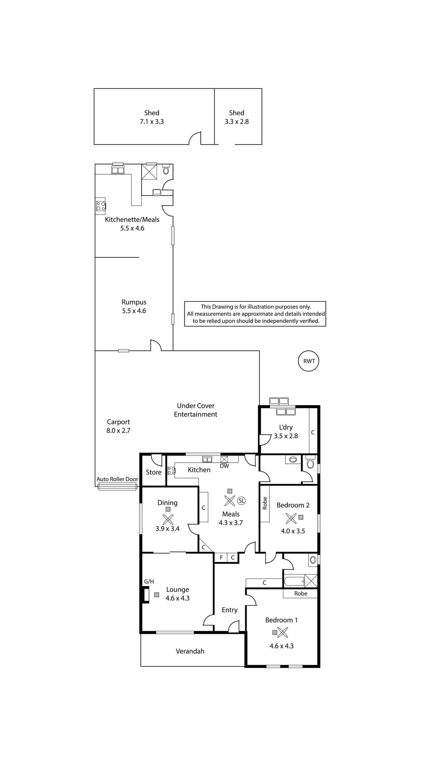 Floorplan of Homely house listing, 9 Glenhuntley Street, Woodville South SA 5011