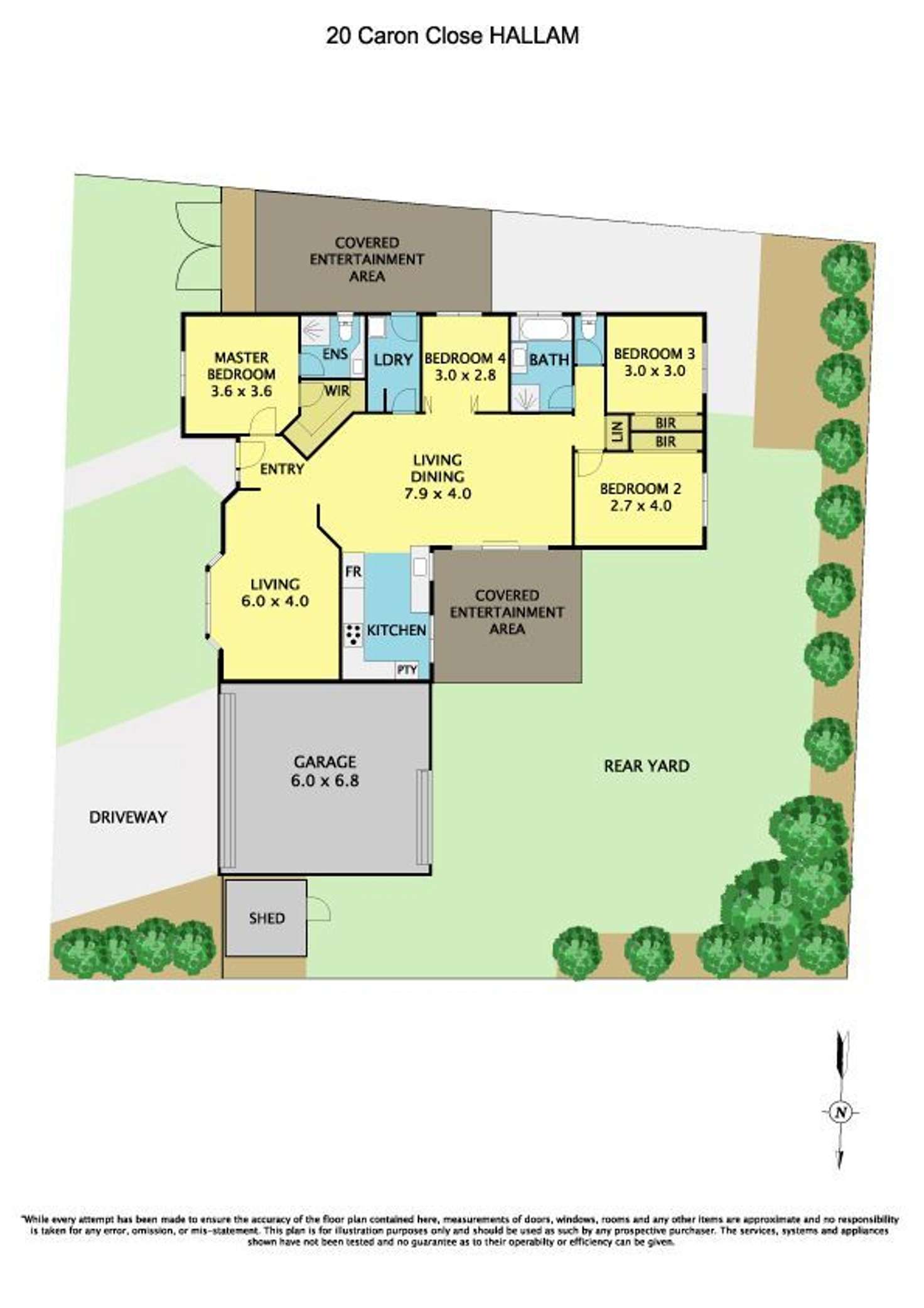 Floorplan of Homely house listing, 20 Caron Close, Hallam VIC 3803