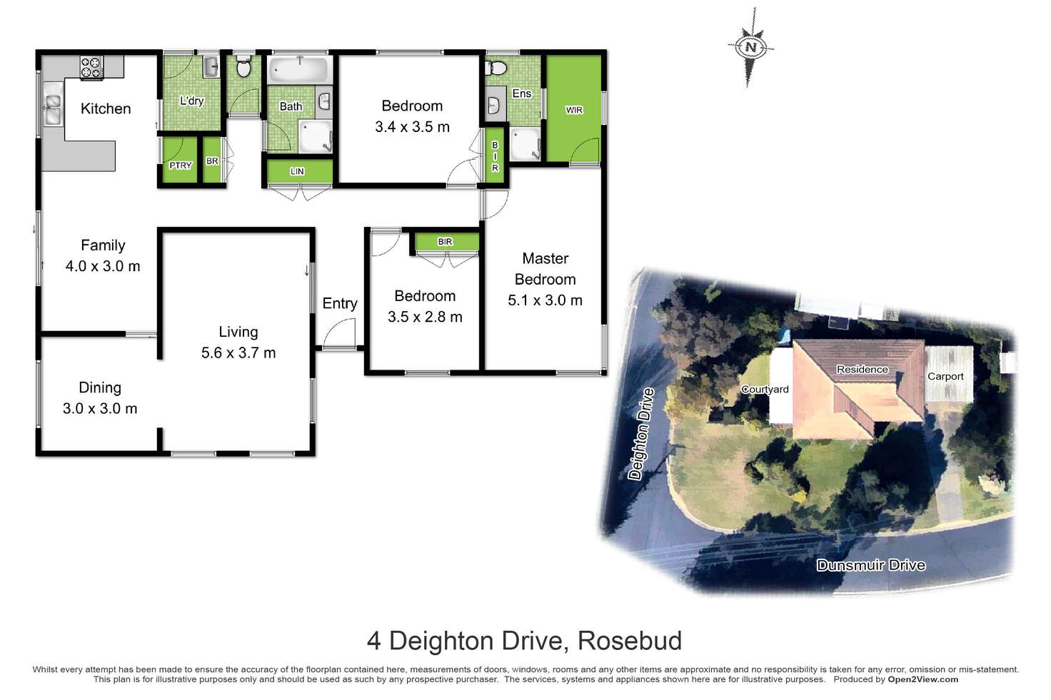 Floorplan of Homely house listing, 4 Deighton Drive, Rosebud VIC 3939