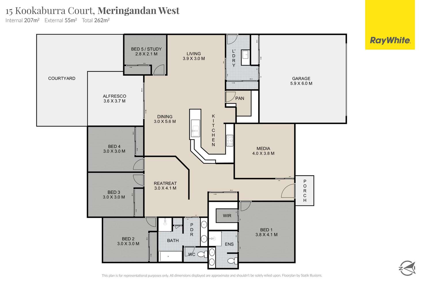 Floorplan of Homely house listing, 15 Kookaburra Court, Meringandan West QLD 4352