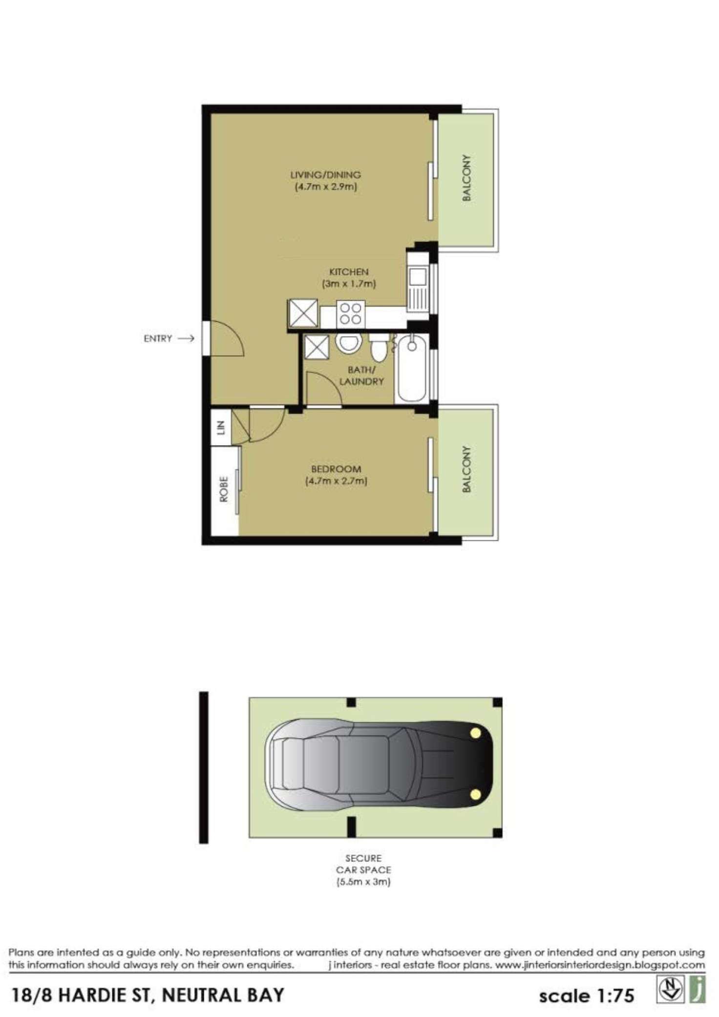 Floorplan of Homely apartment listing, 18/6-8 Hardie Street, Neutral Bay NSW 2089