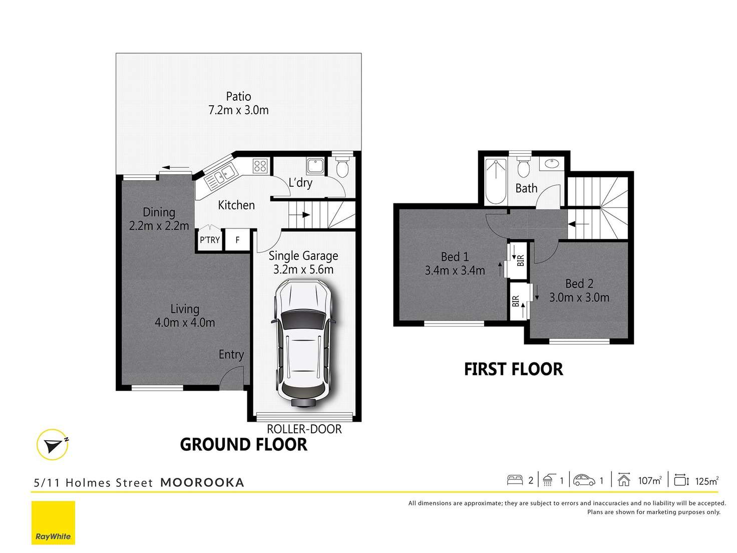 Floorplan of Homely townhouse listing, 5/11 Holmes Street, Moorooka QLD 4105