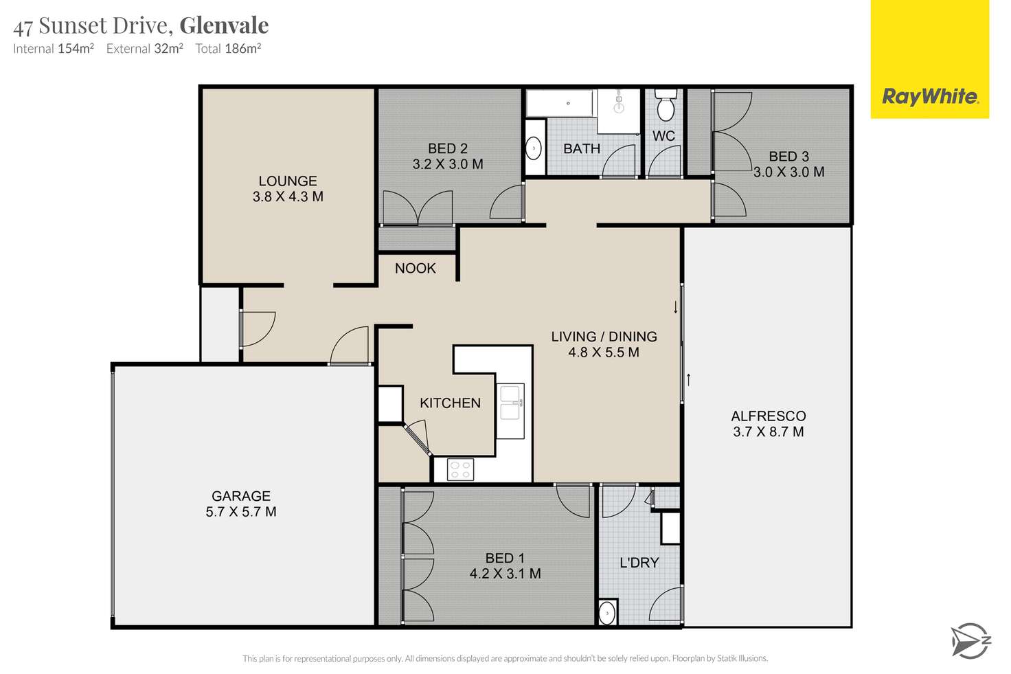Floorplan of Homely house listing, 47 Sunset Drive, Glenvale QLD 4350