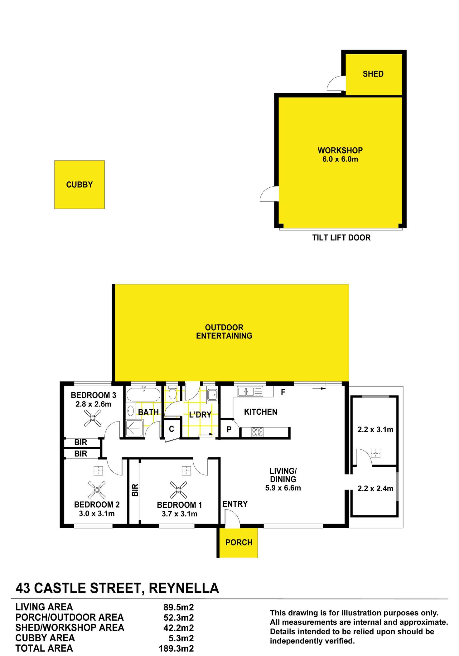 Floorplan of Homely house listing, 43 Castle Street, Reynella SA 5161